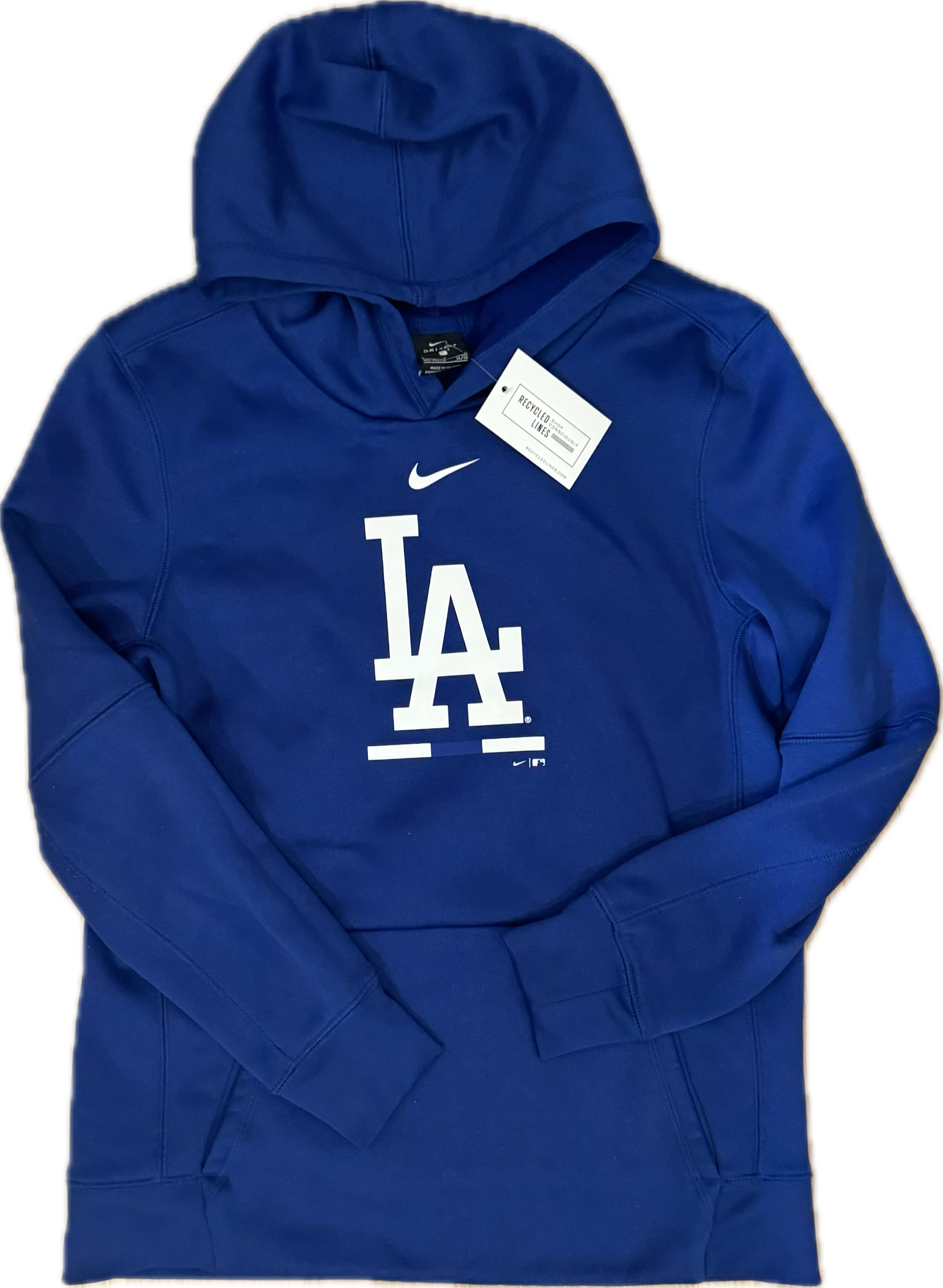 Nike LA Dodgers Hooded Sweatshirt, Blue Boys Size L