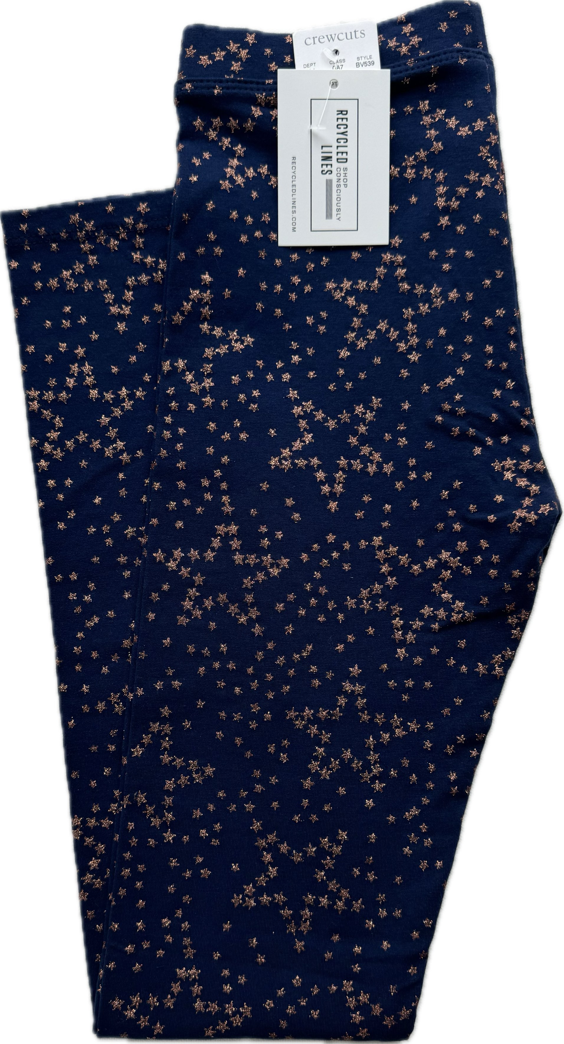 Crewcuts NWT Glitter Star Pants, Navy Girls Size 12 in new with tags — Recycled Lines, Fairfield CT | Premium Sustainable Consignment