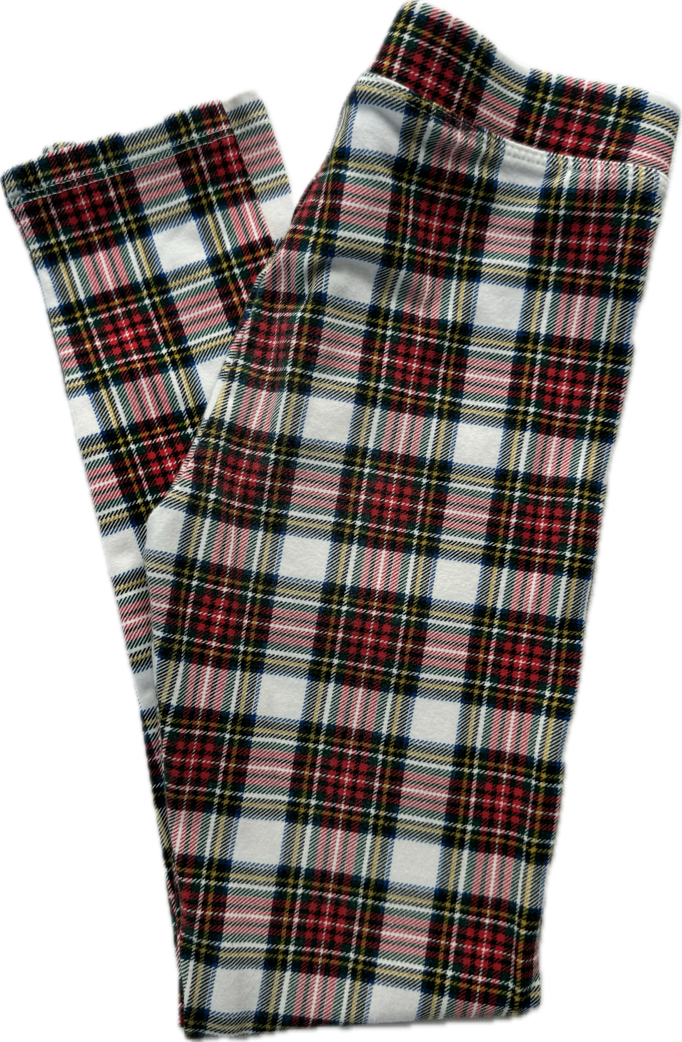Crewcuts Plaid Leggings, Cream/Red Girls Size 8 in excellent condition — Recycled Lines, Fairfield CT | Premium Sustainable Consignment