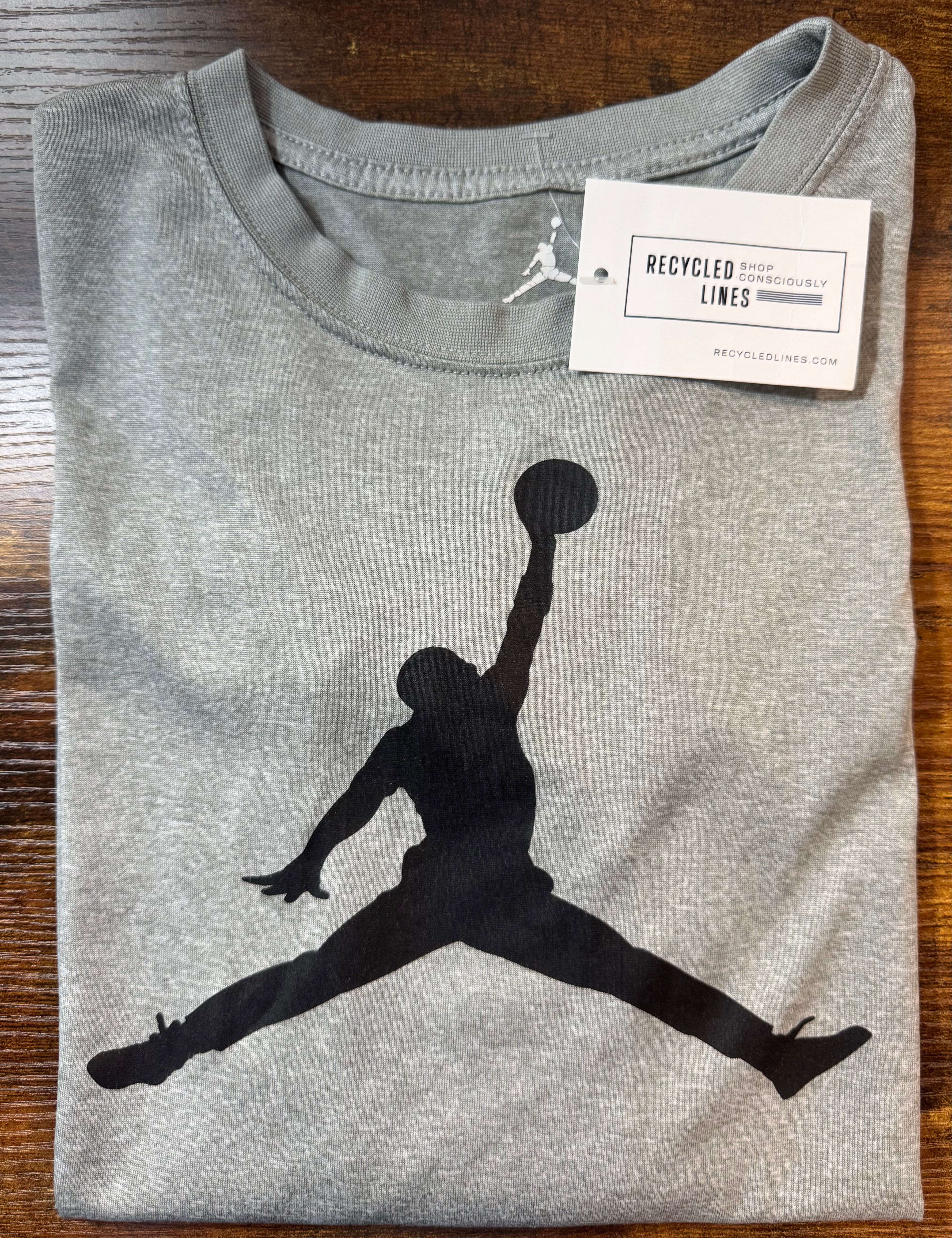 Nike Jordan Shirt, Gray Boys Size 8 in excellent condition — Recycled Lines, Fairfield CT | Premium Sustainable Consignment