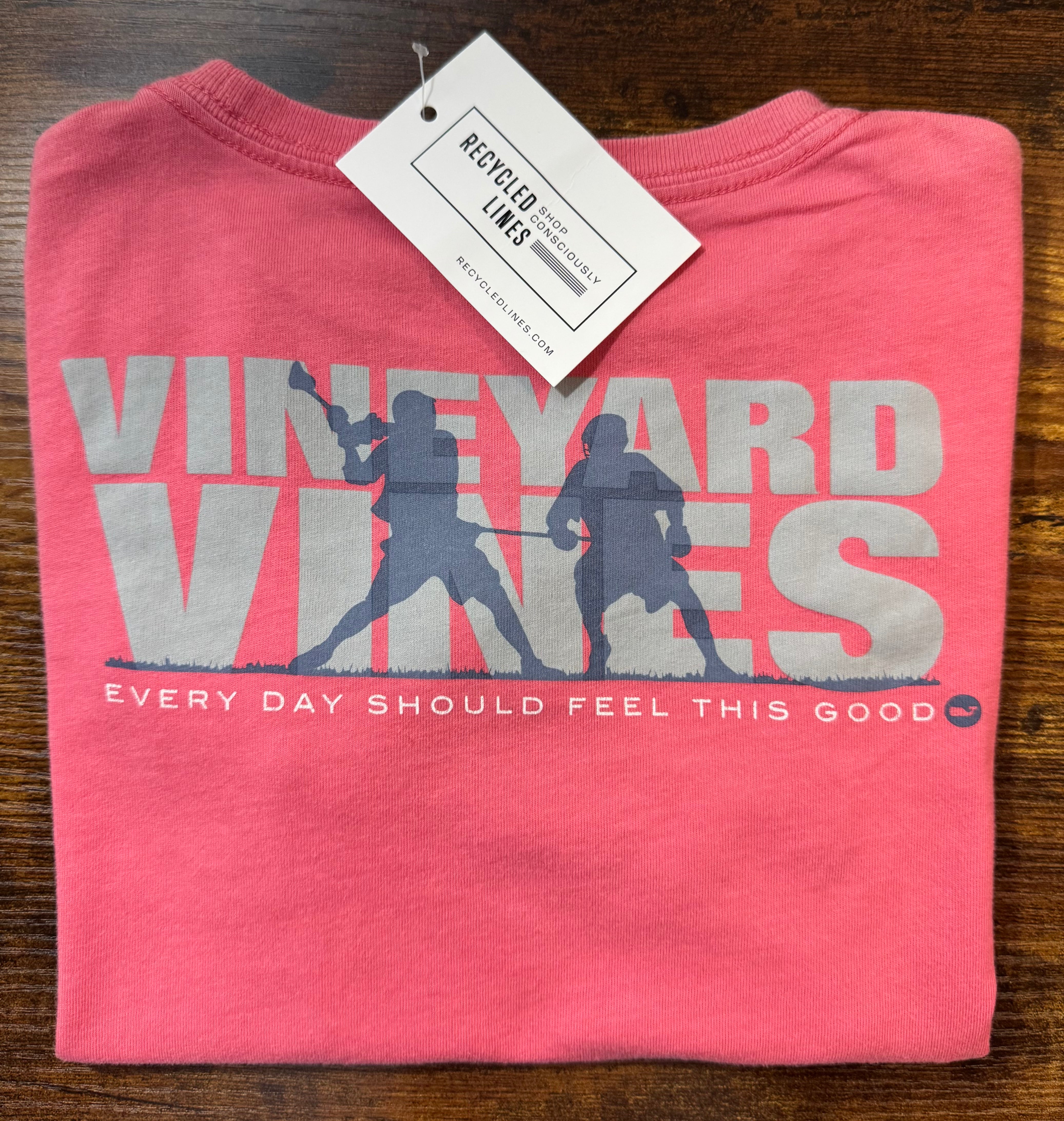 Vineyard Vines Lax Tee, Nantucket Red Boys Size 5 in excellent condition — Recycled Lines, Fairfield CT | Premium Sustainable Consignment