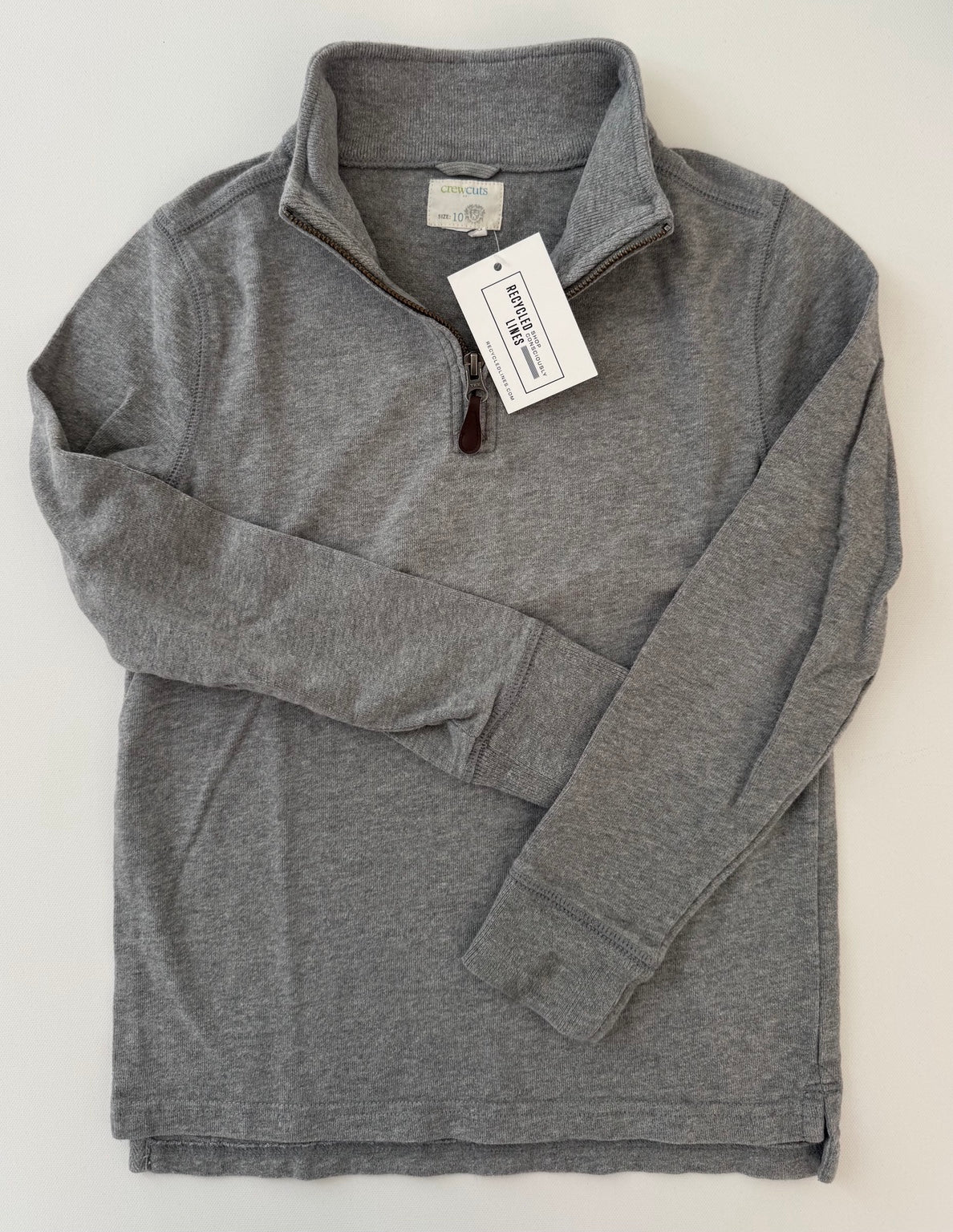 Crewcuts gray quarter-zip pullover boys size 10