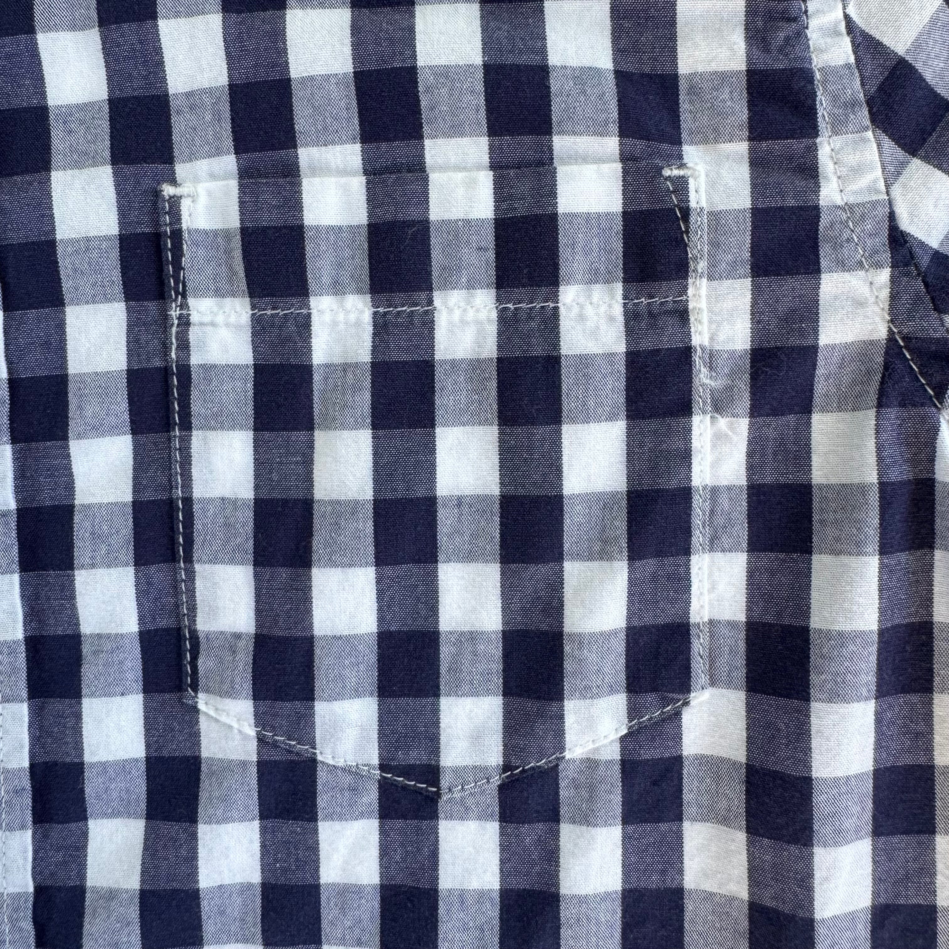 Crewcuts Button Down, Navy/White Boys Size 10 in excellent condition — Recycled Lines, Fairfield CT | Premium Sustainable Consignment