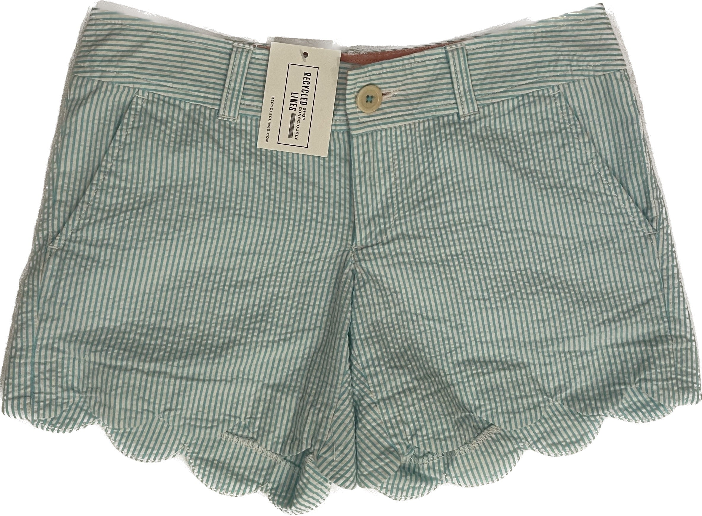 Lilly Pulitzer Shorts, Green Stripe Womens Size 00 in excellent condition — Recycled Lines, Fairfield CT | Premium Sustainable Consignment