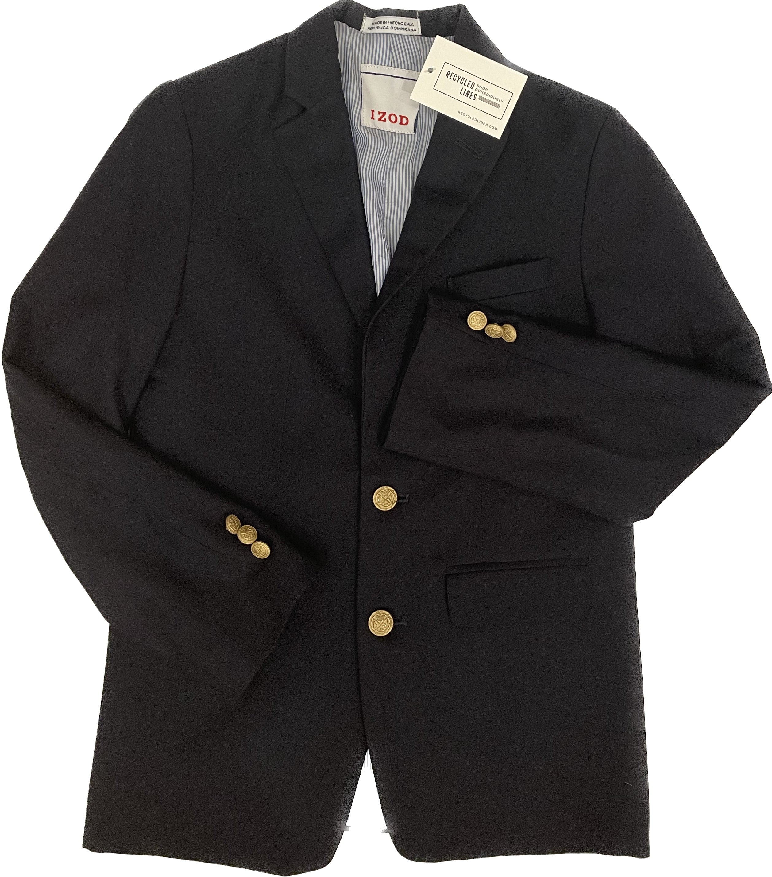 IZOD Blazer, Navy Boys Size 12 in excellent condition — Recycled Lines, Fairfield CT | Premium Sustainable Consignment