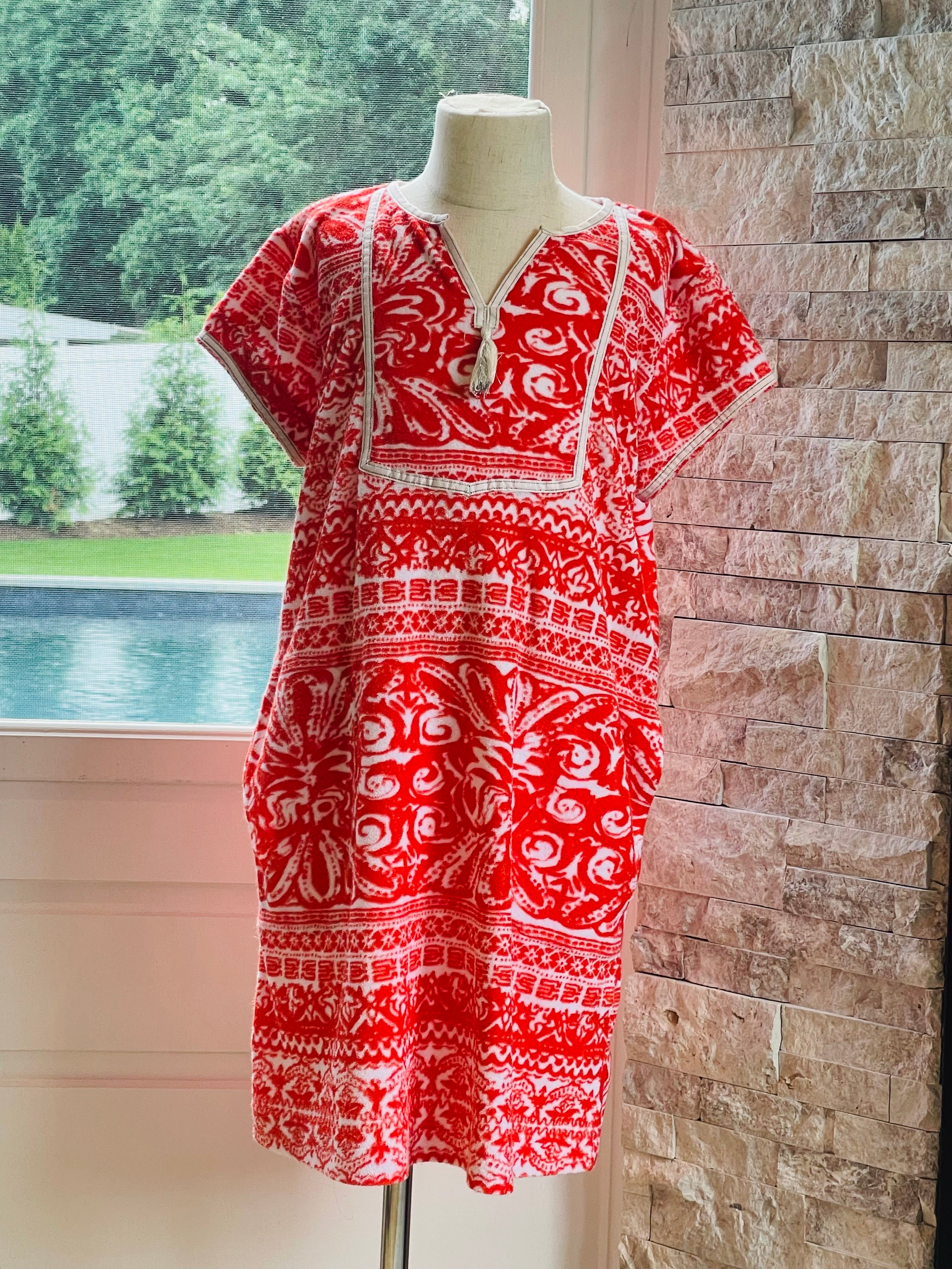 Crewcuts Terrycloth Swim Coverup, Orange Girls Size 12 in excellent condition — Recycled Lines, Fairfield CT | Premium Sustainable Consignment