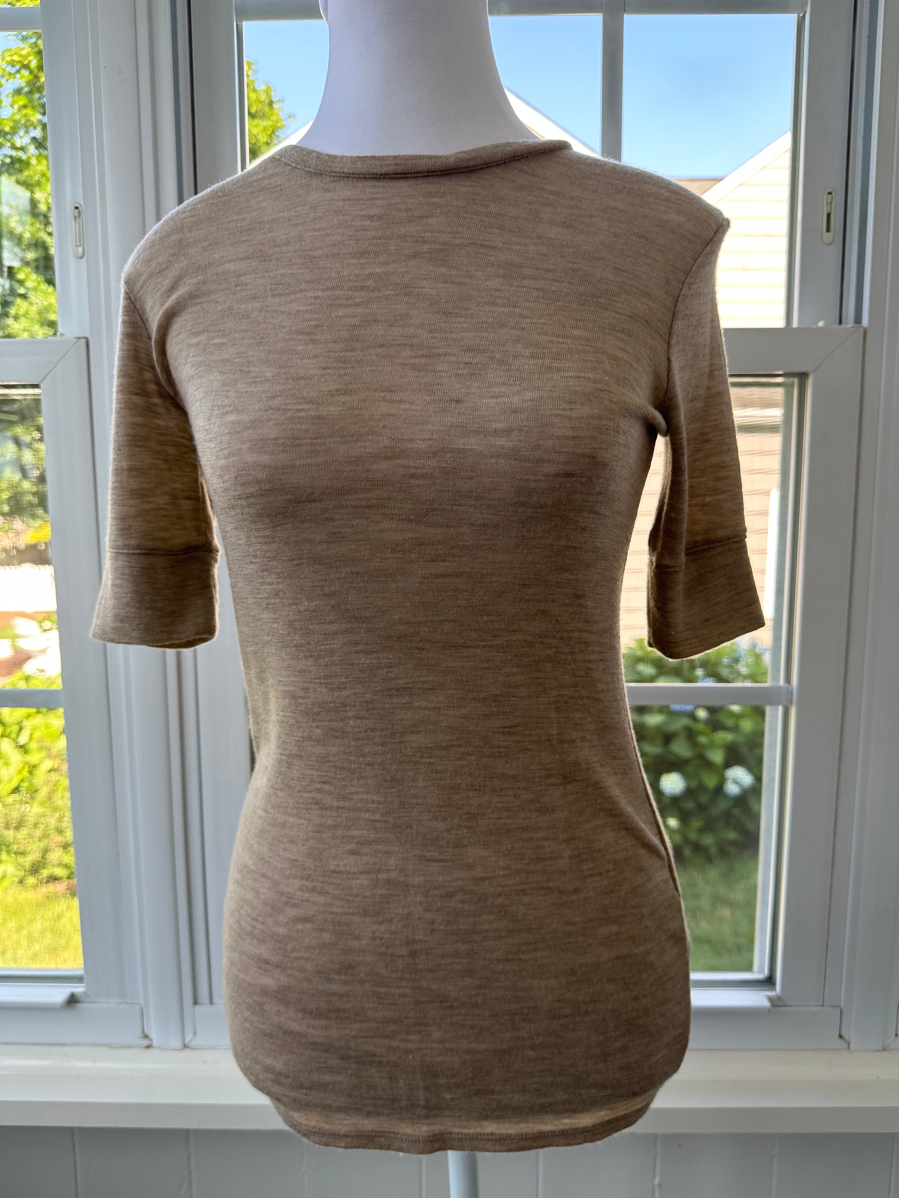 Vince Short Sleeve Tee, Tan Womens Size S in excellent condition — Recycled Lines, Fairfield CT | Premium Sustainable Consignment