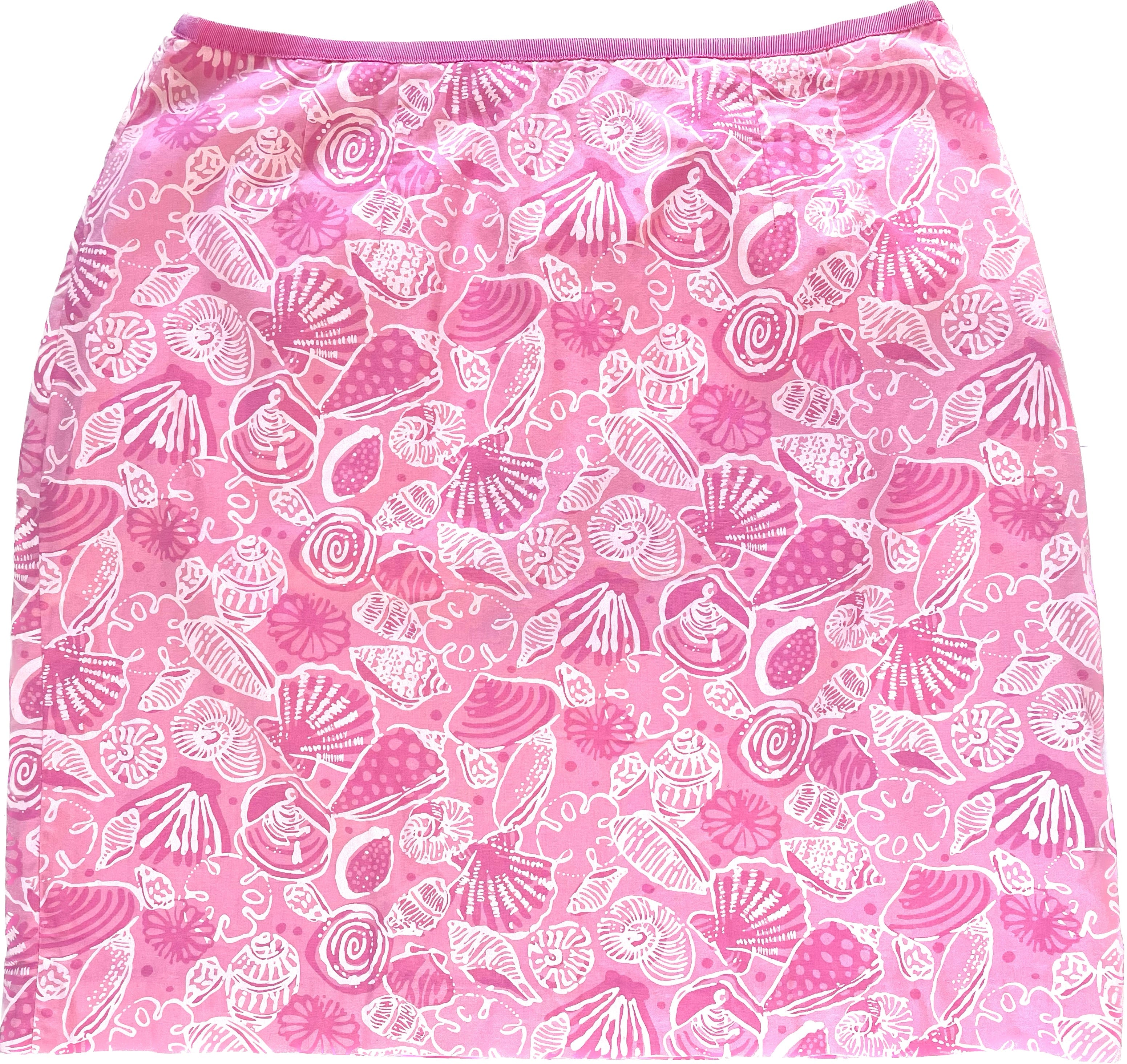 Lilly Pulitzer Seashells Skirt, Pink Womens Size 10