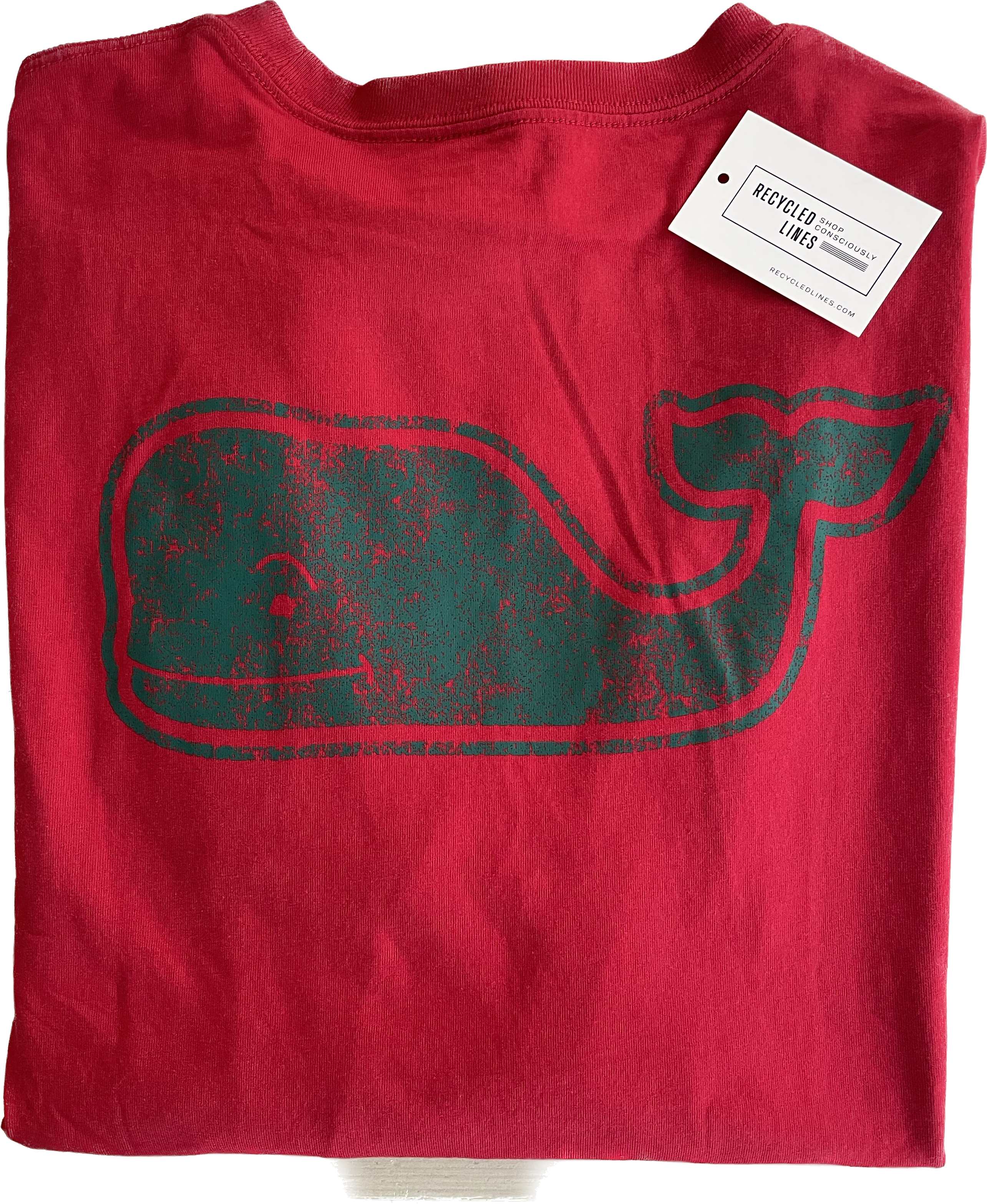 Vineyard Vines Olive Whale, Red Mens Size M