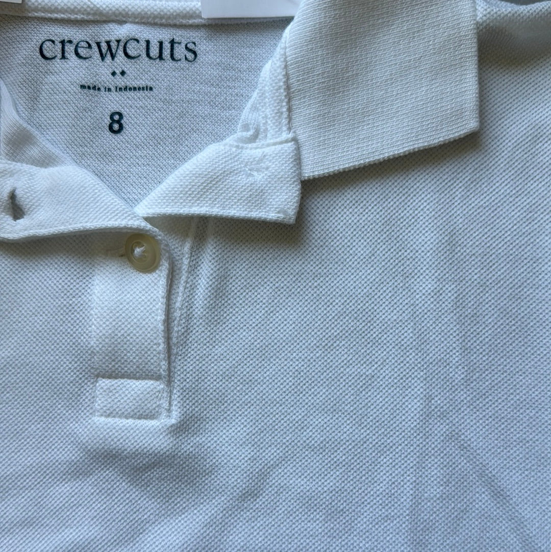 Crewcuts Polo, White Boys Size 8