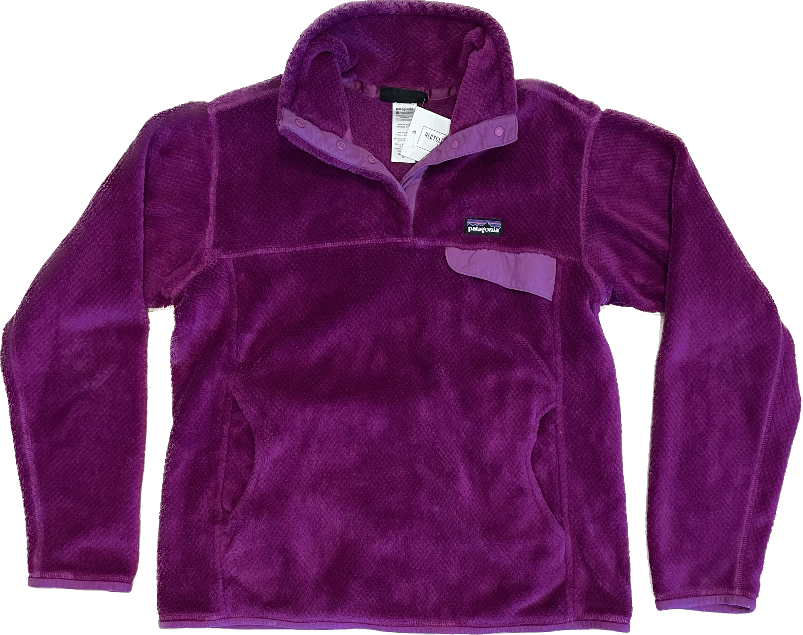 Patagonia 1/4 Button Pullover, Purple Womens Size M