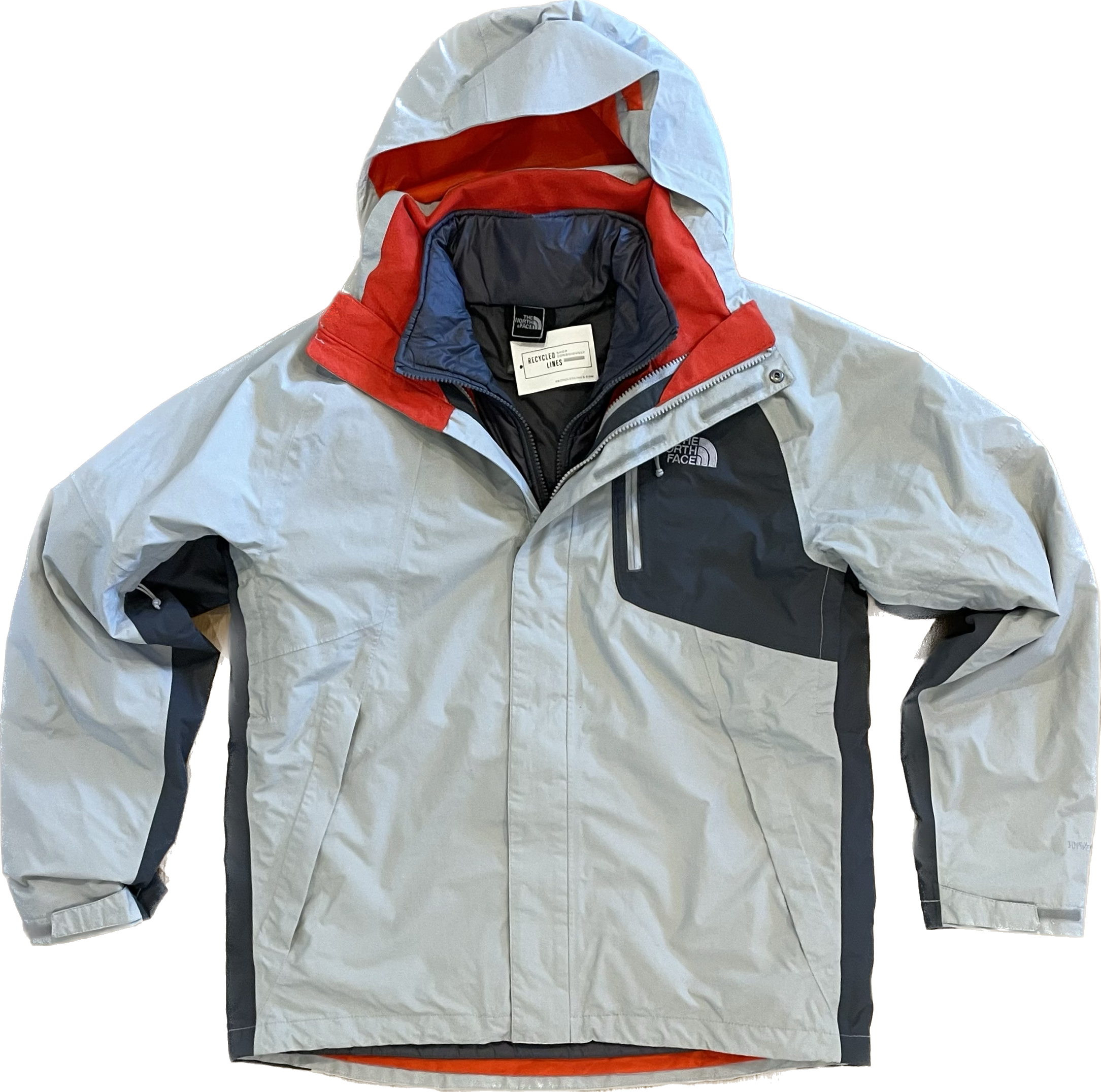 The North Face Shell Jacket and Puffer Fleece Gray Mens Size M