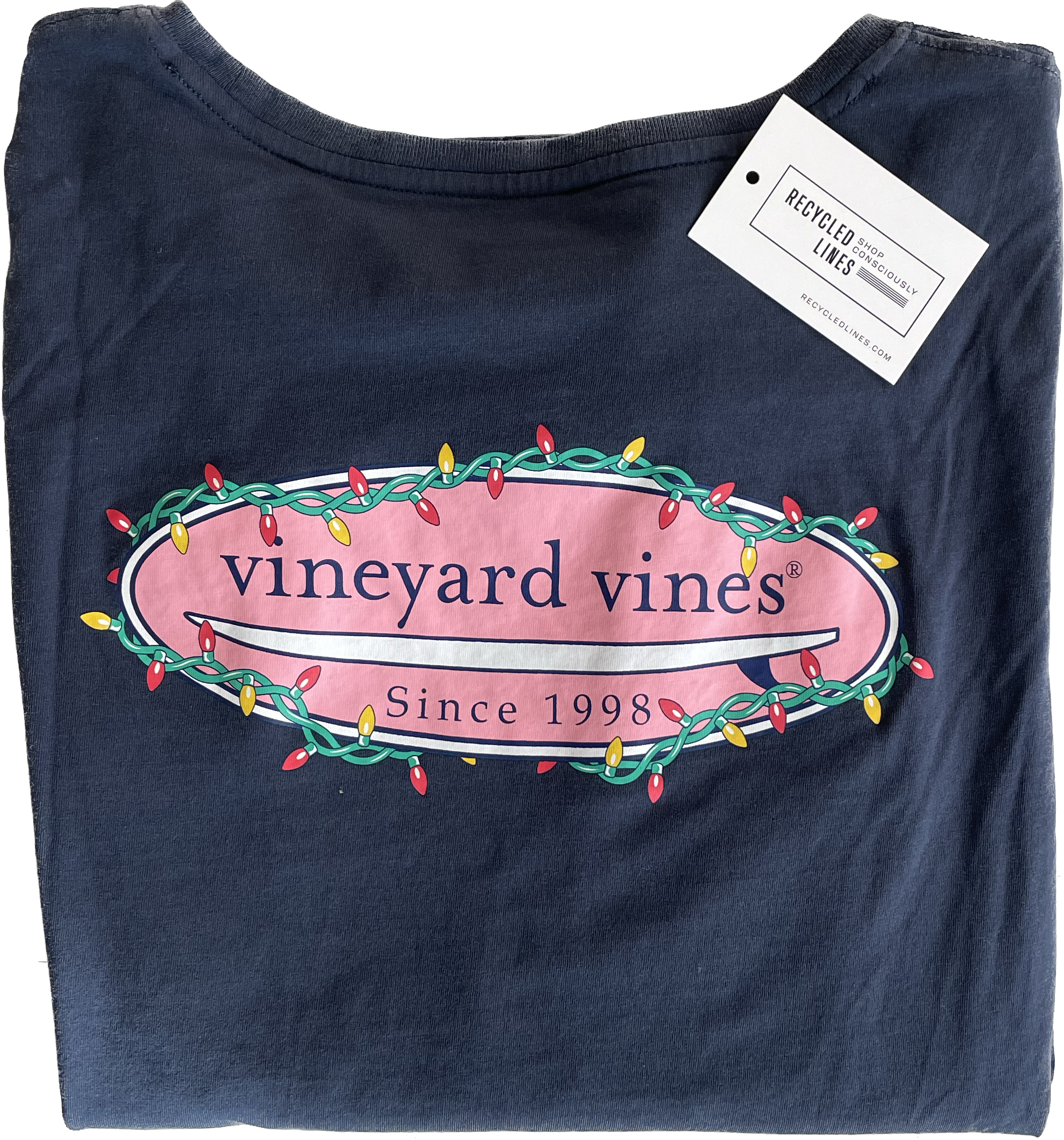 Vineyard Vines Tee, Navy Mens Size S