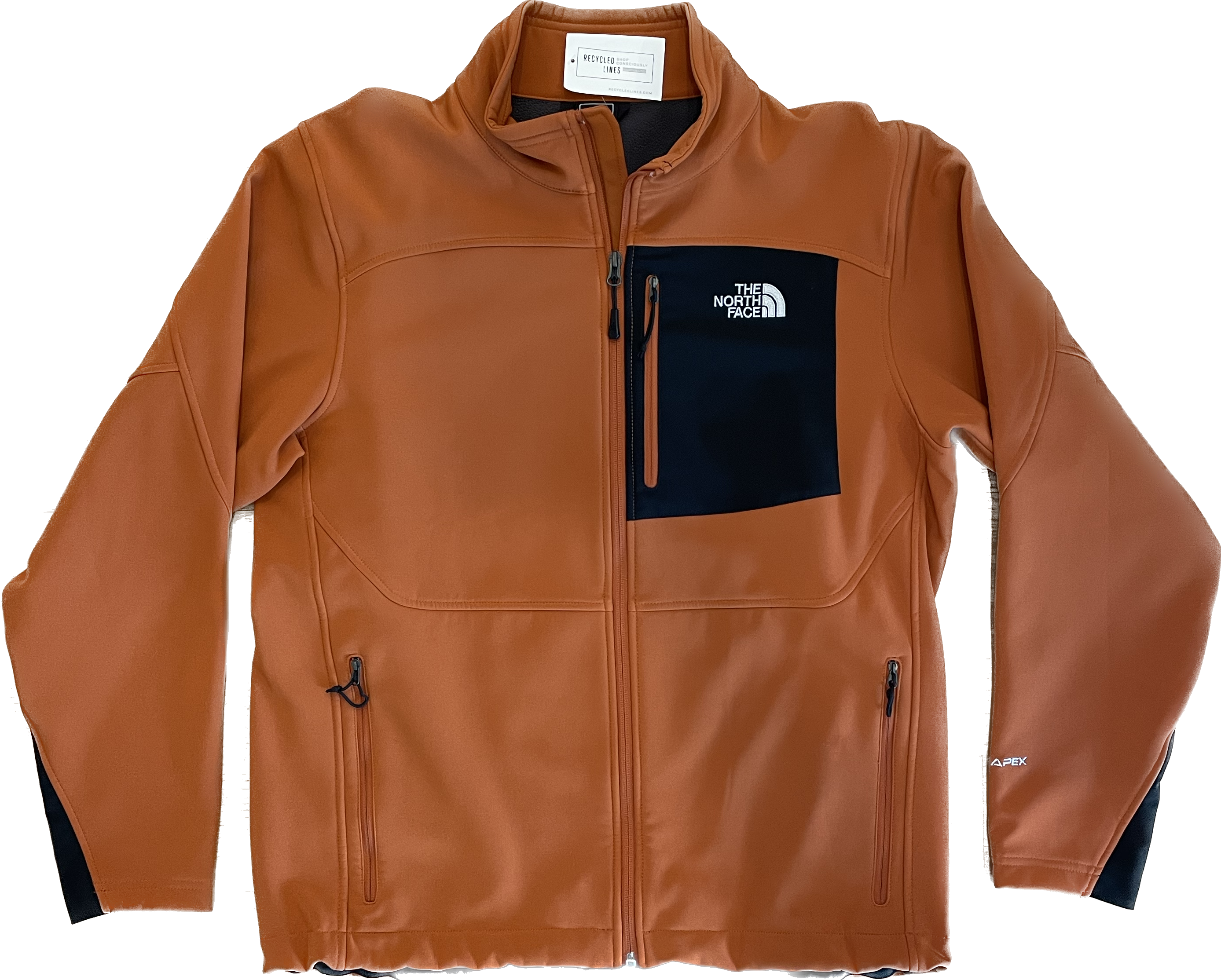 North Face Jacket, Orange Mens Size L