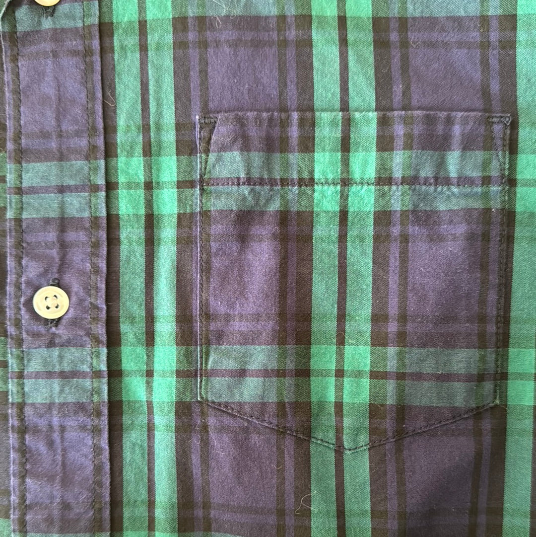 Crewcuts Button Down, Green/Blue Boys Size 12