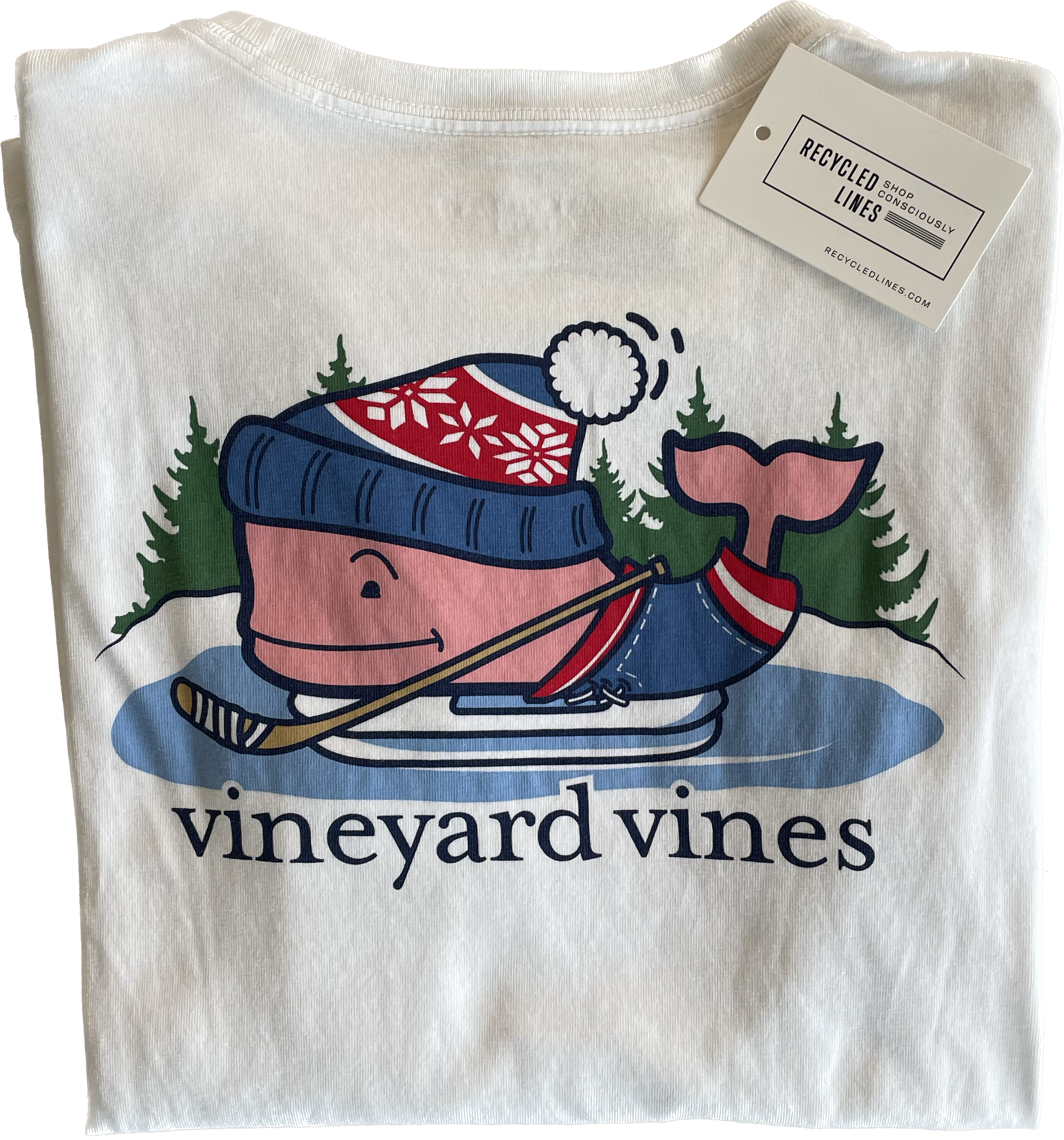 Vineyard Vines Hockey Shirt, White Boys Size M (12/14)