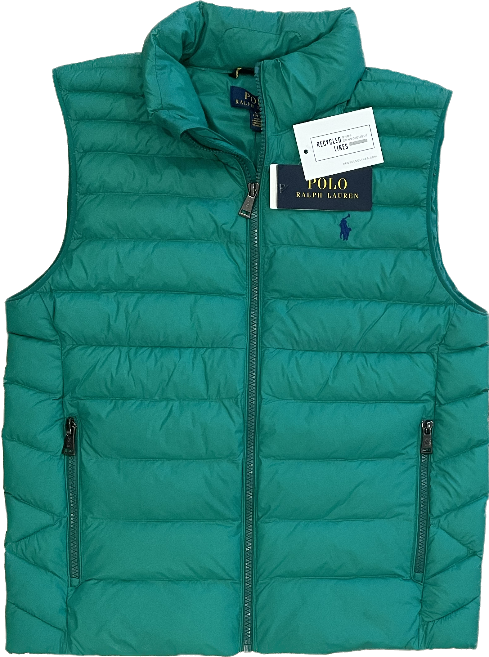 Polo Ralph Lauren NWT Puffer Vest, Green Boys Size L (14/16)