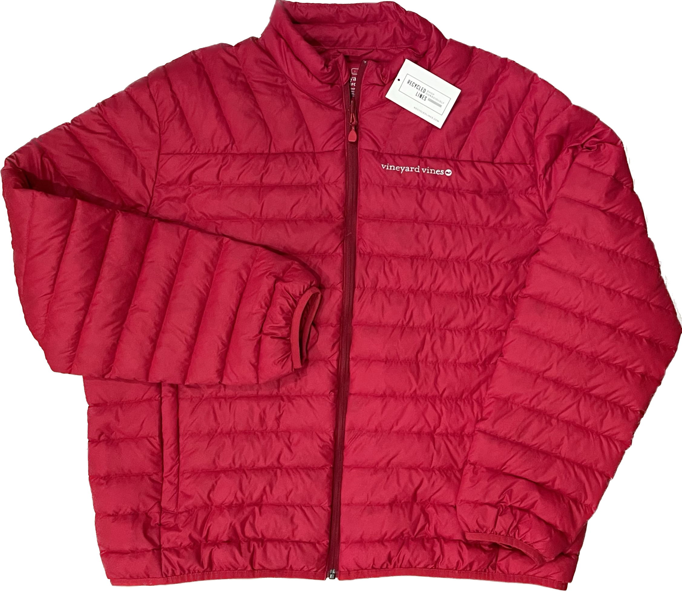Vineyard Vines Performance Puffer Jacket, Red Mens Size XL
