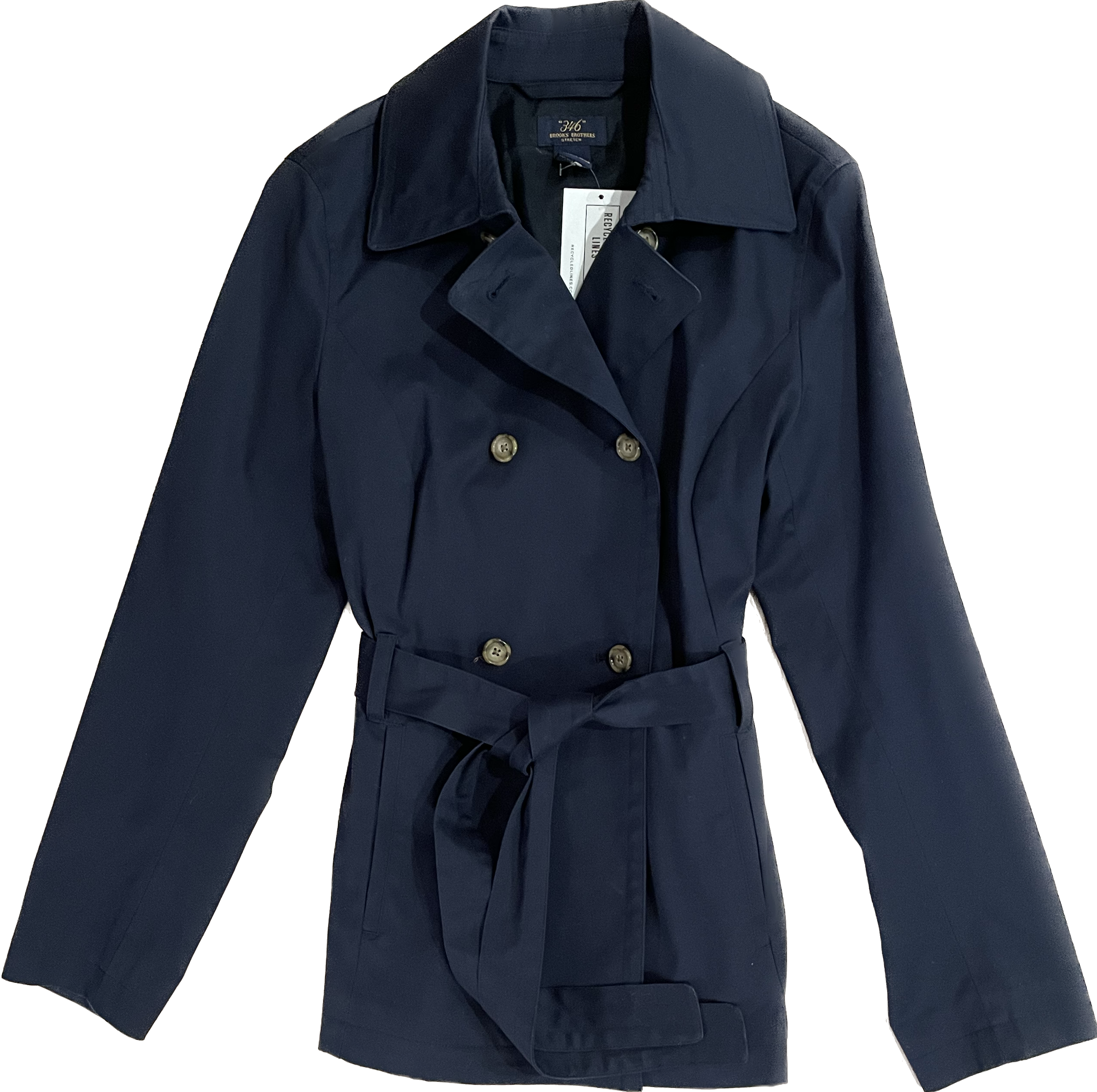 Brooks Brothers Belted Jacket, Navy Women's Size 8