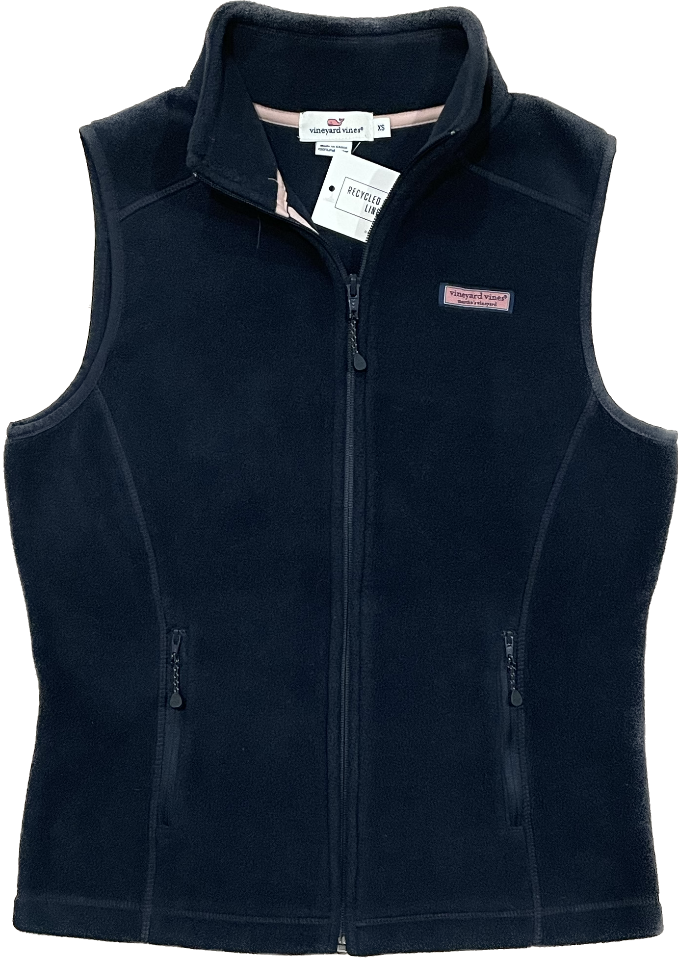 Vineyard Vines Fleece Vest, Navy Womens Size XS