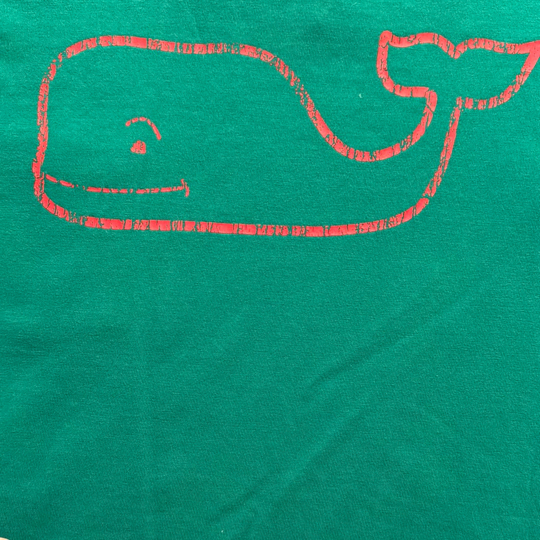 Vineyard Vines Long Sleeved Whale Shirt, Green Boys Size XL (18)