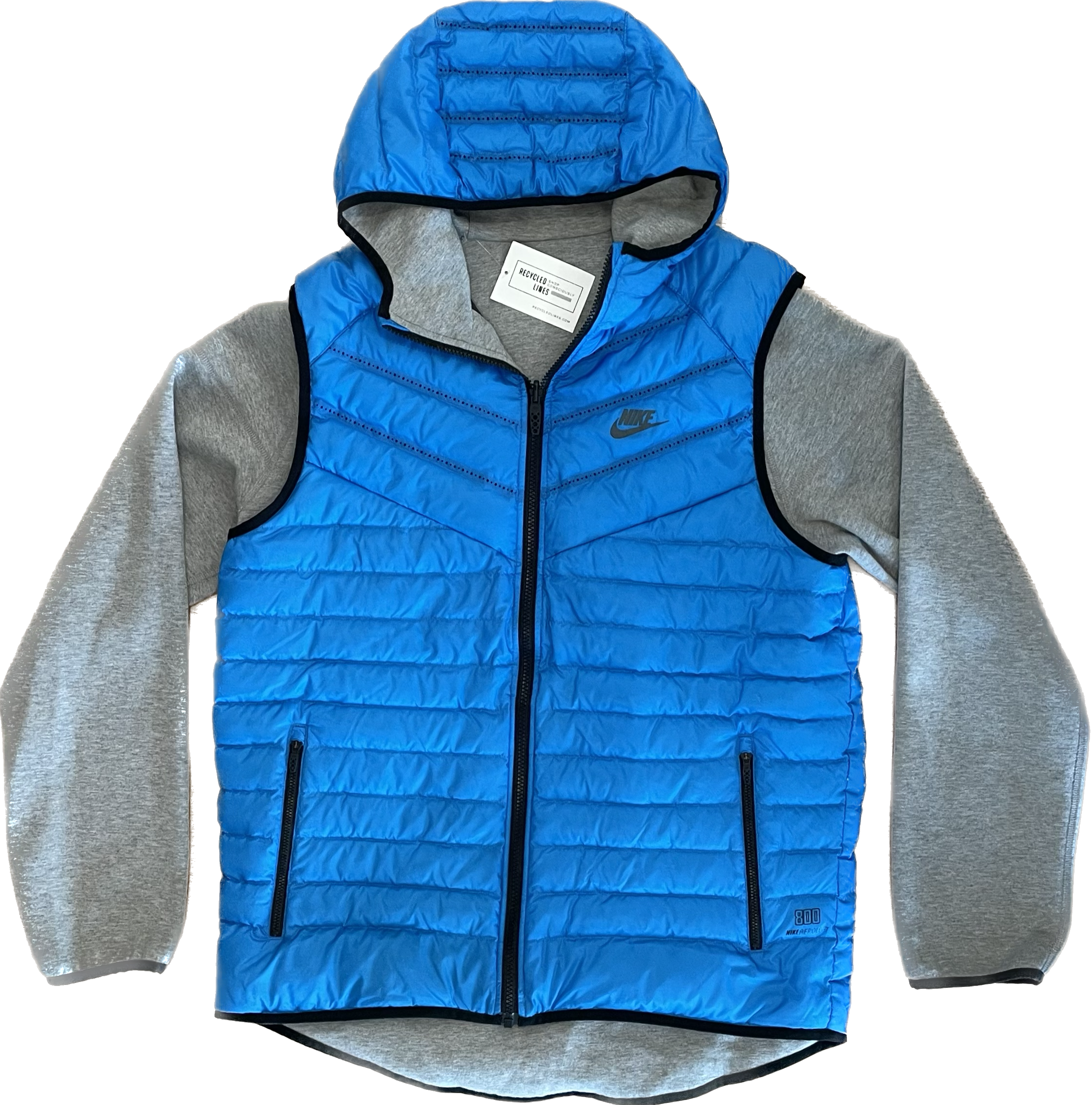 Nike 800 Aeroloft Jacket, Blue/Gray Mens Size L