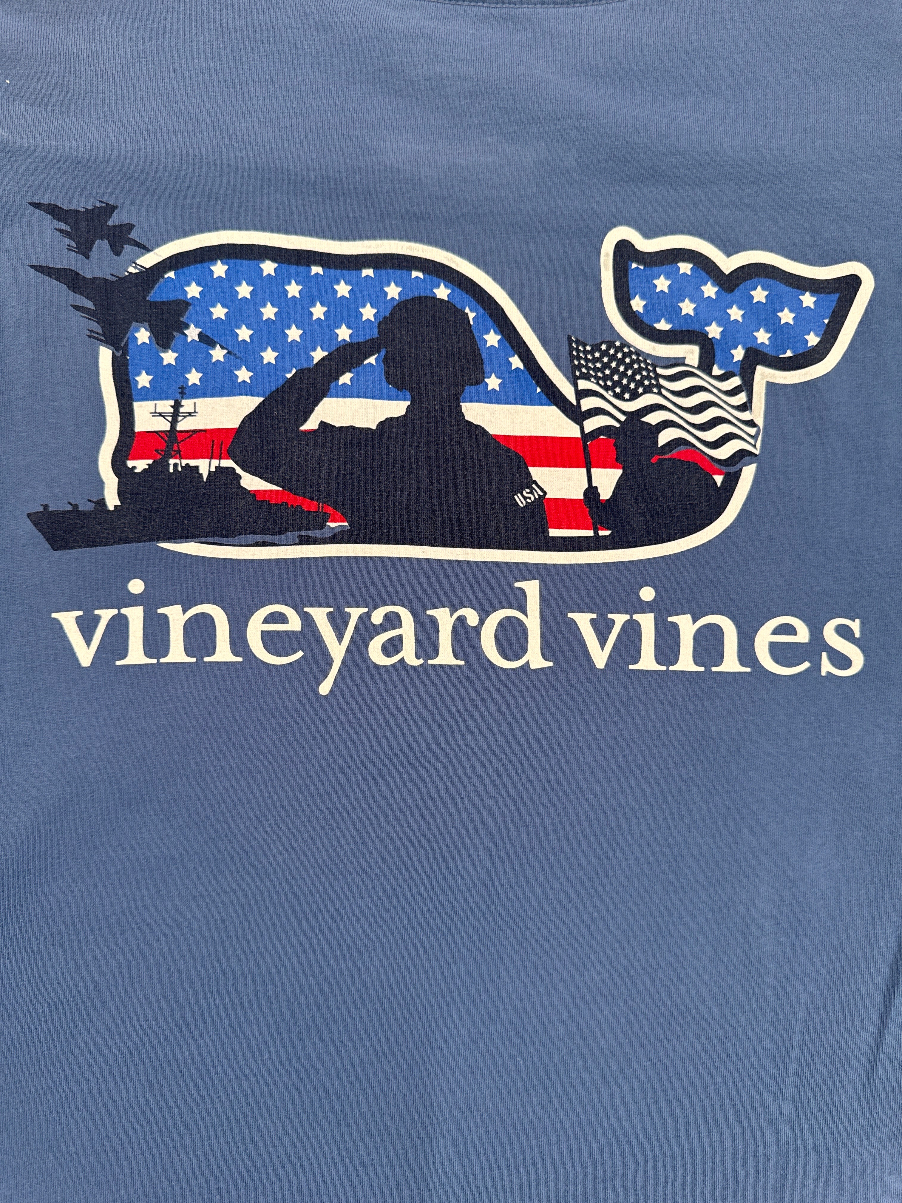 Vineyard Vines Military Shirt, Blue Mens Size XS