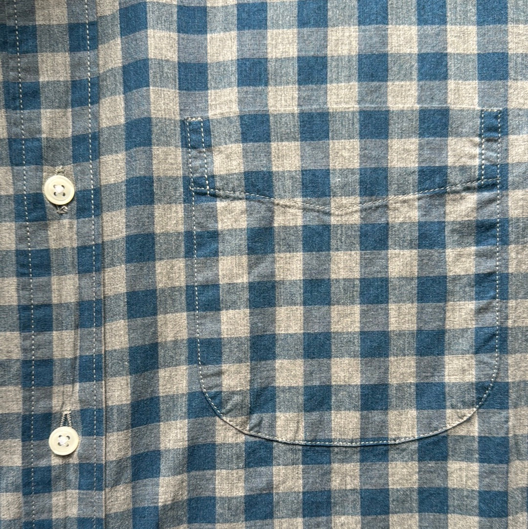 JCrew Button Down, Blue Plaid Mens Size M