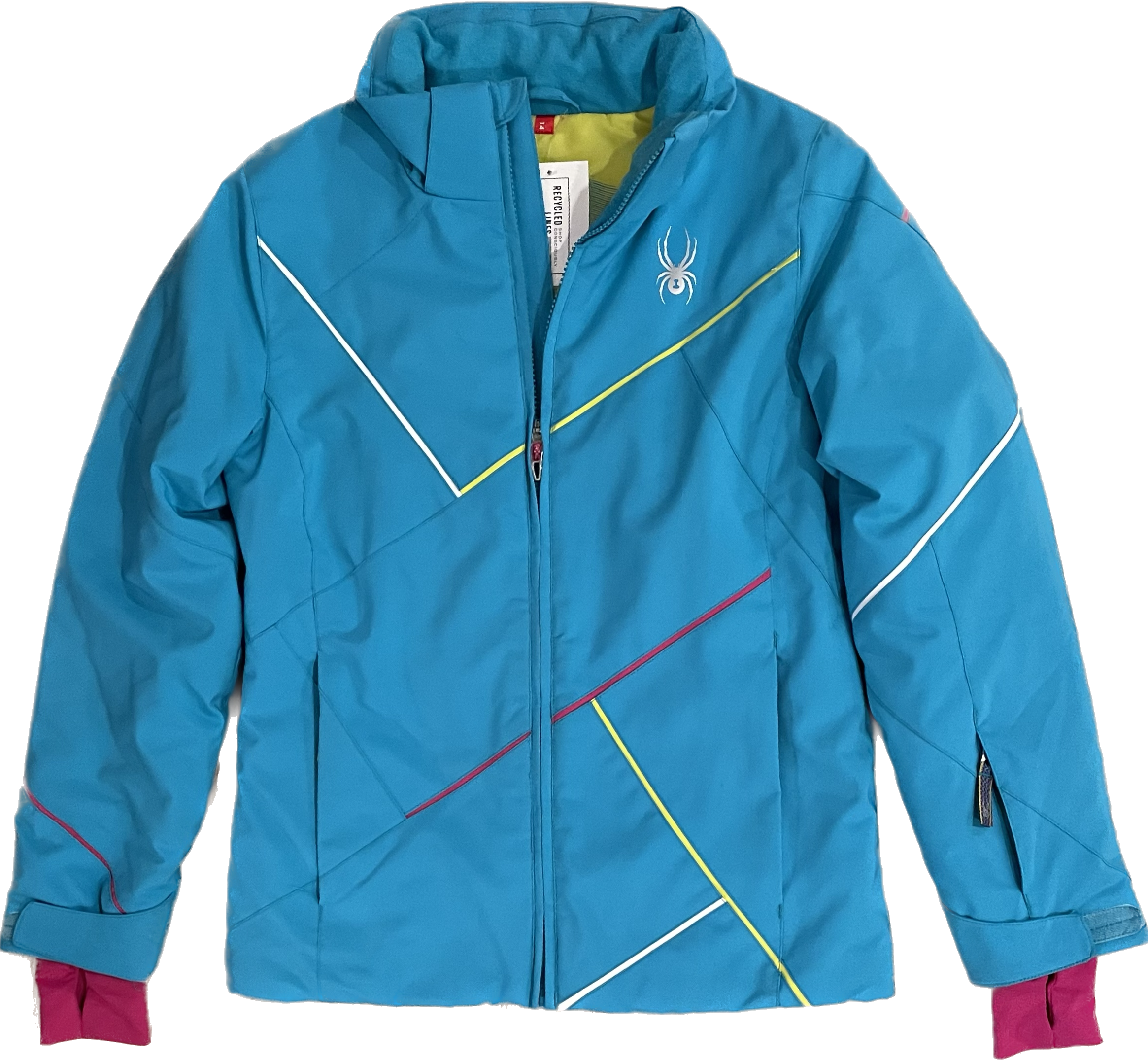 Spyder Ski/Snow Jacket, Teal Blue Girls Size 14