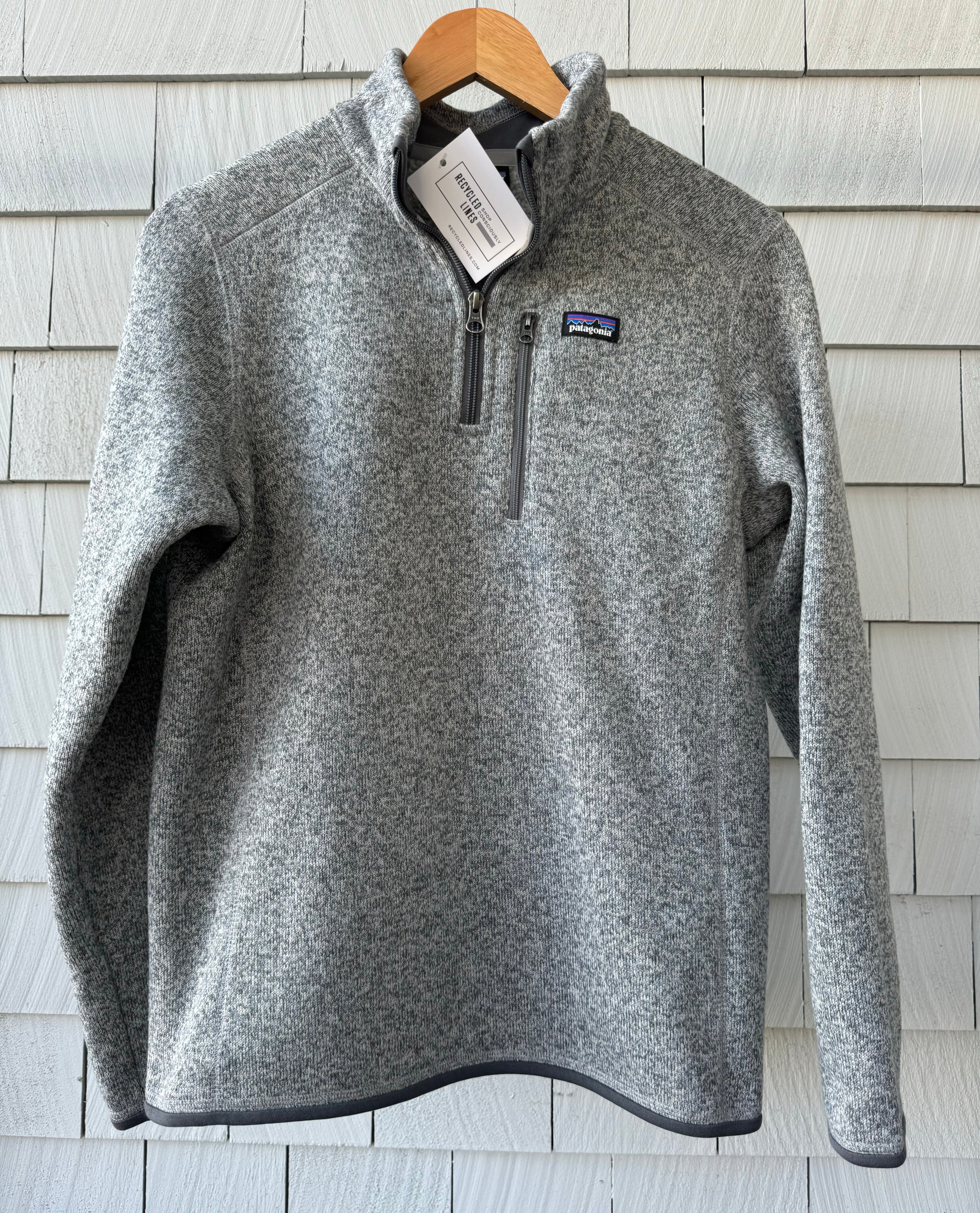 Patagonia Fleece 1/4 Zip Pullover, Gray Boys Size XXL (16/18)