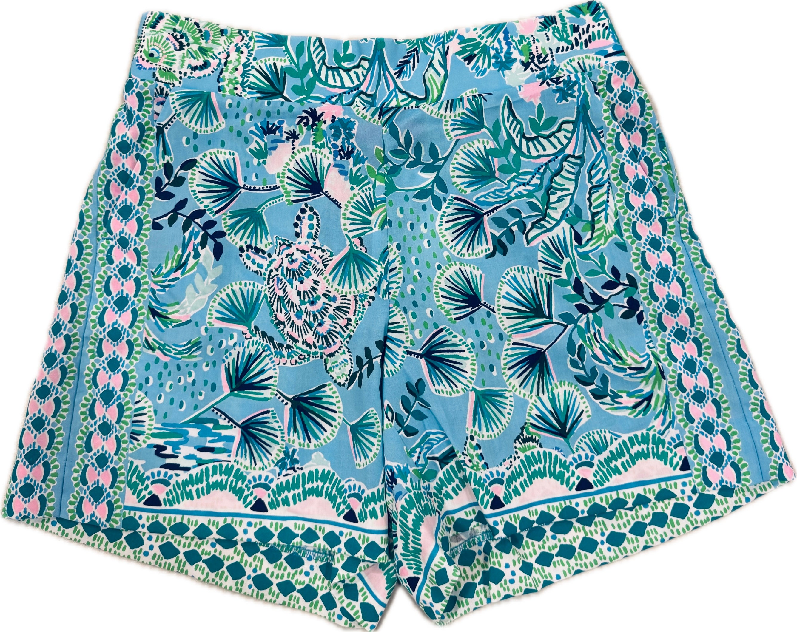 Lilly Pulitzer Shorts, Blue Multi Womens Size XS