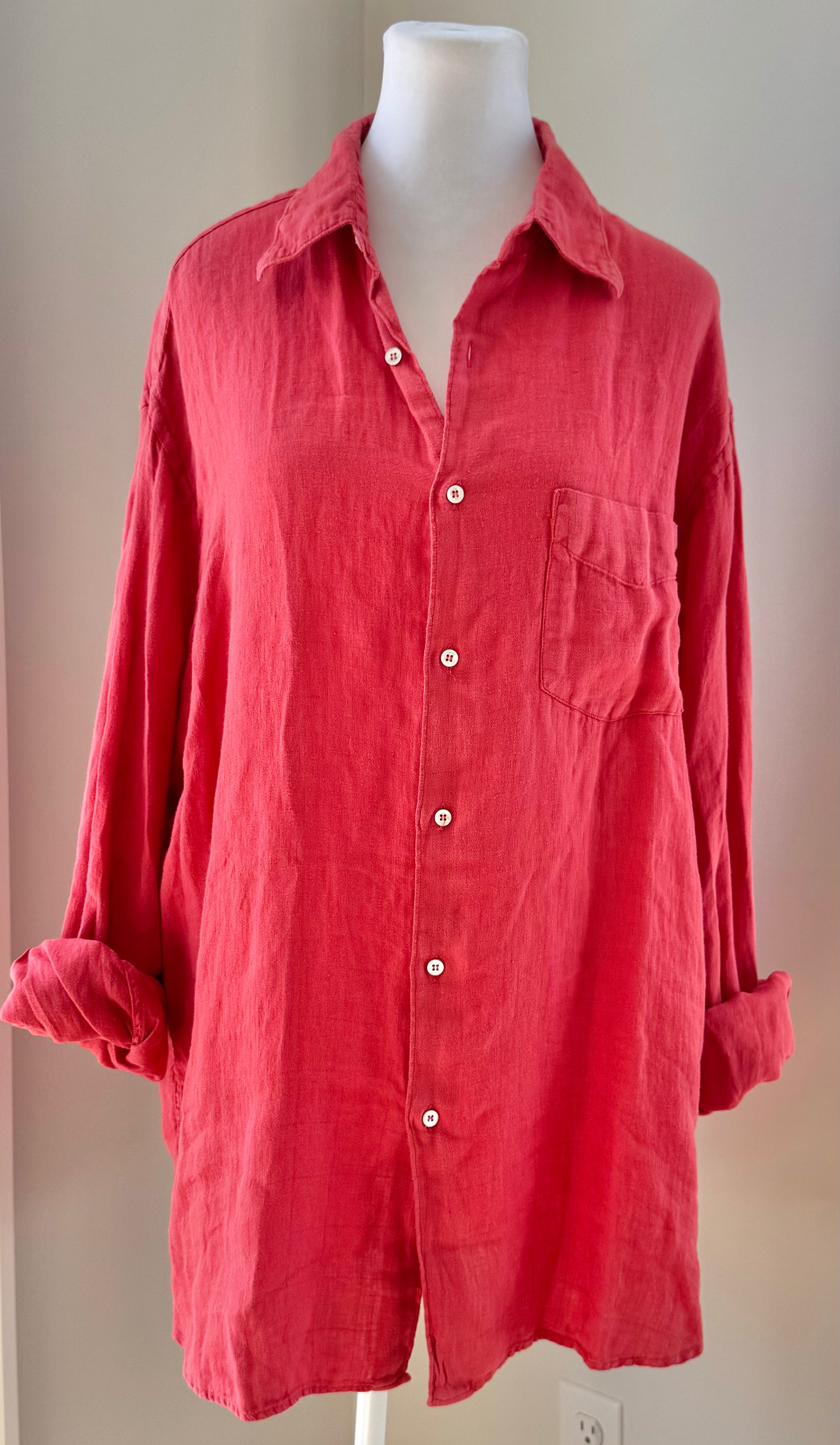 Coast Button Down Dress, Red Womens Size XL