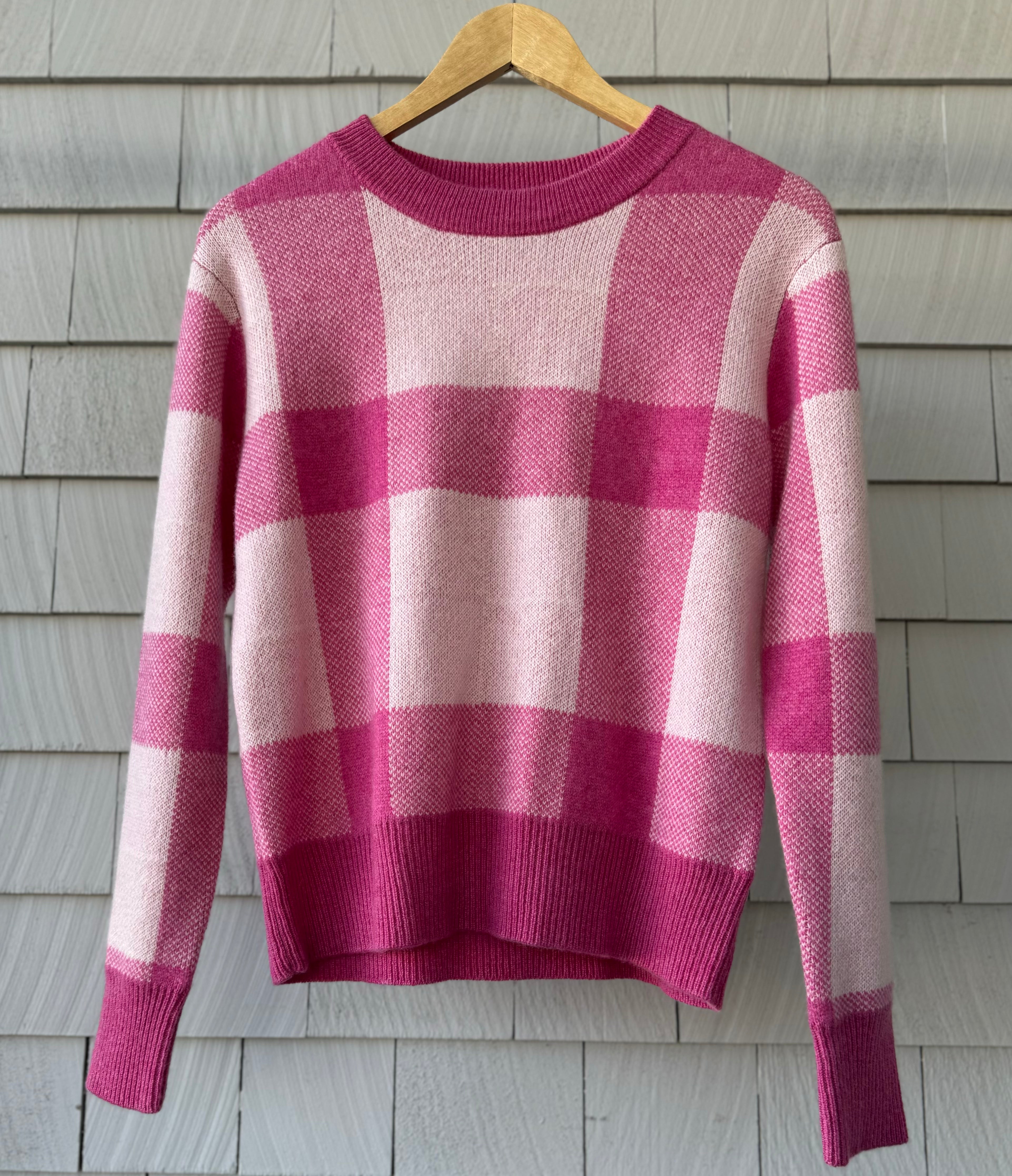 The Cashmere Project Sweater NWT, Pink Plaid Womens Size S