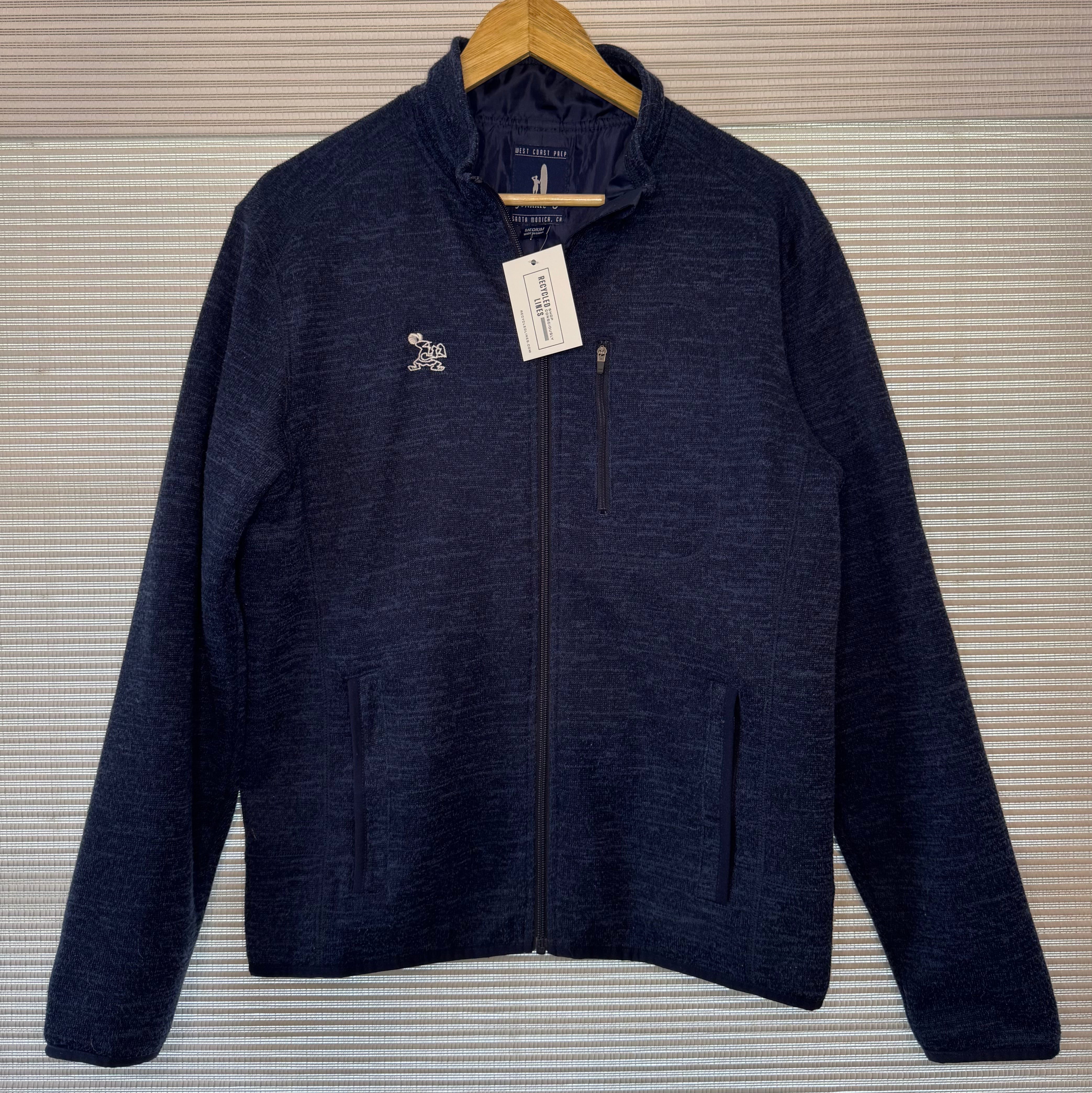 Johnnie-O FCDS Full Zip Fleece Jacket, Navy Mens Size M