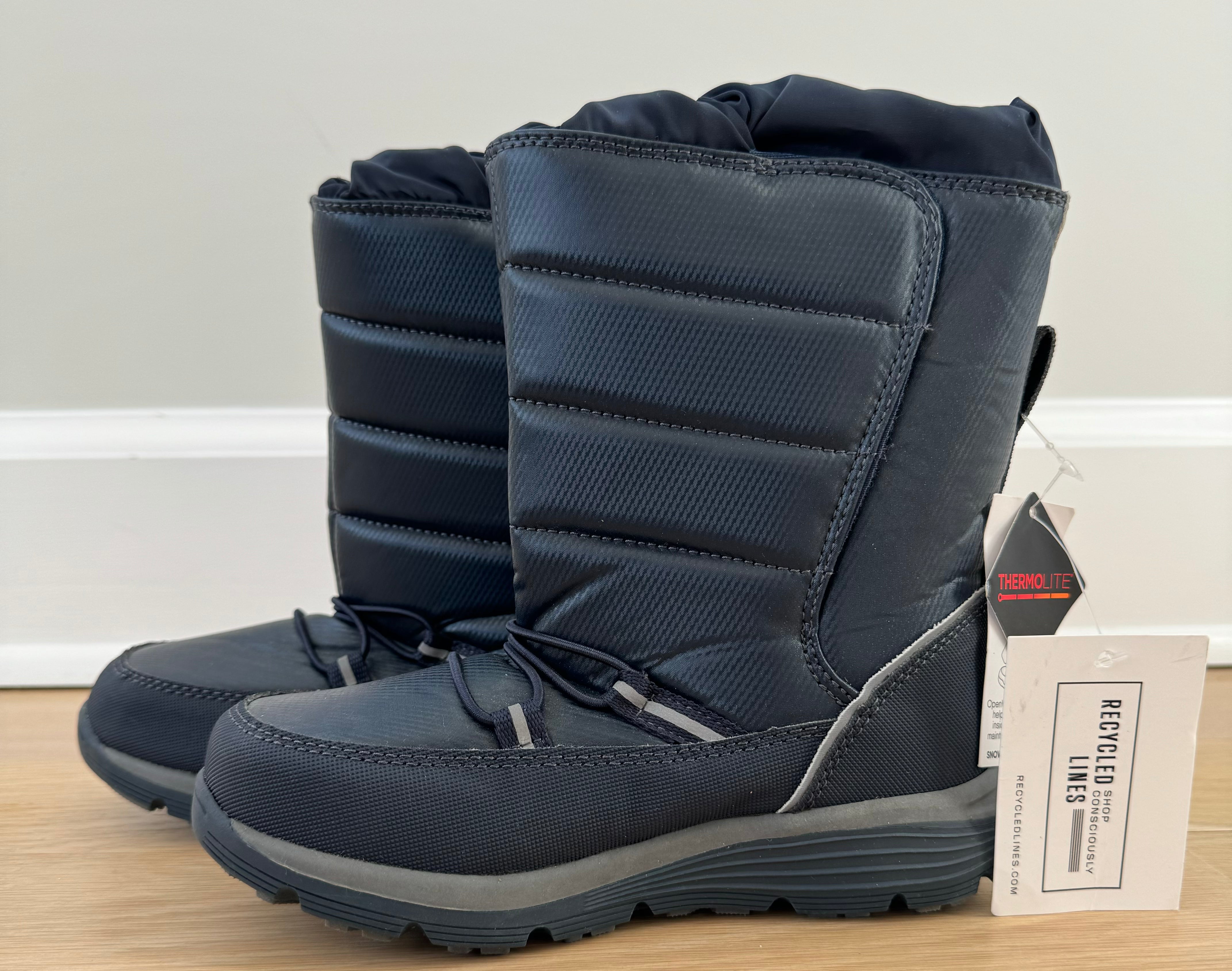 Lands End NWT Snow Flurry Boots Navy Size 1