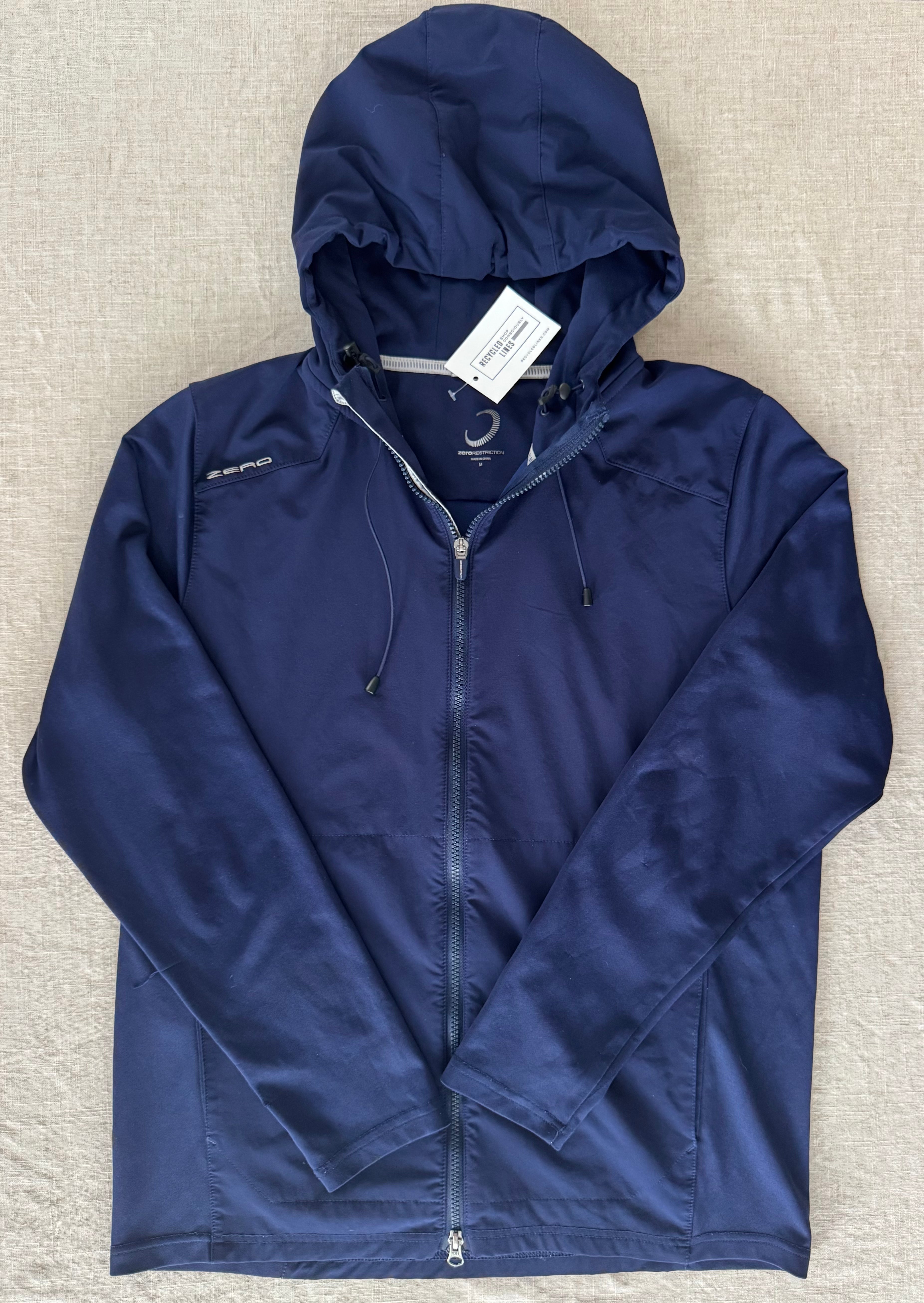 Zero Restriction Full Zip Jacket, Navy Mens Size M