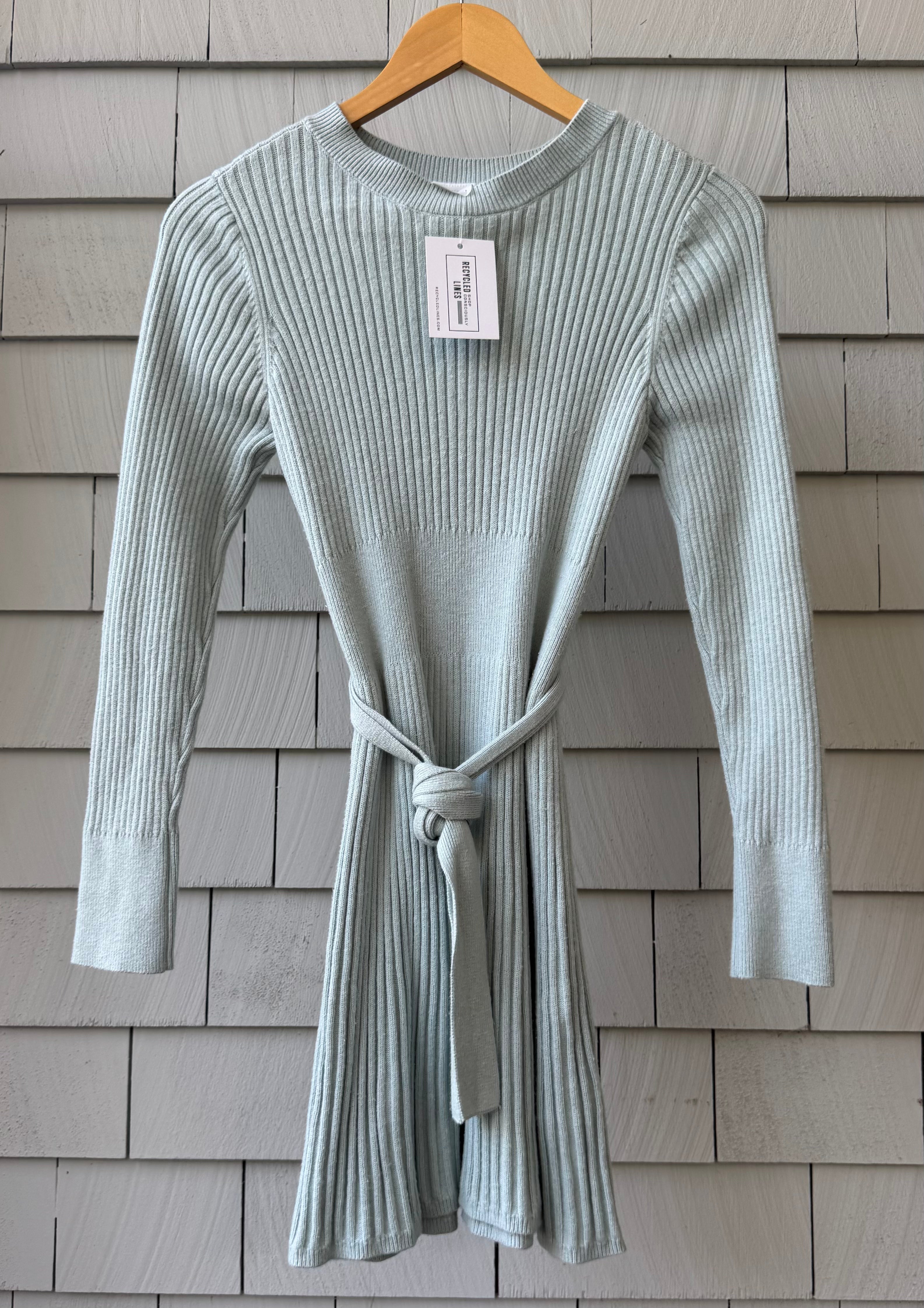 Abercrombie Kids Longs Sleeve Sweater Dress, Mint Girls Size 13/14