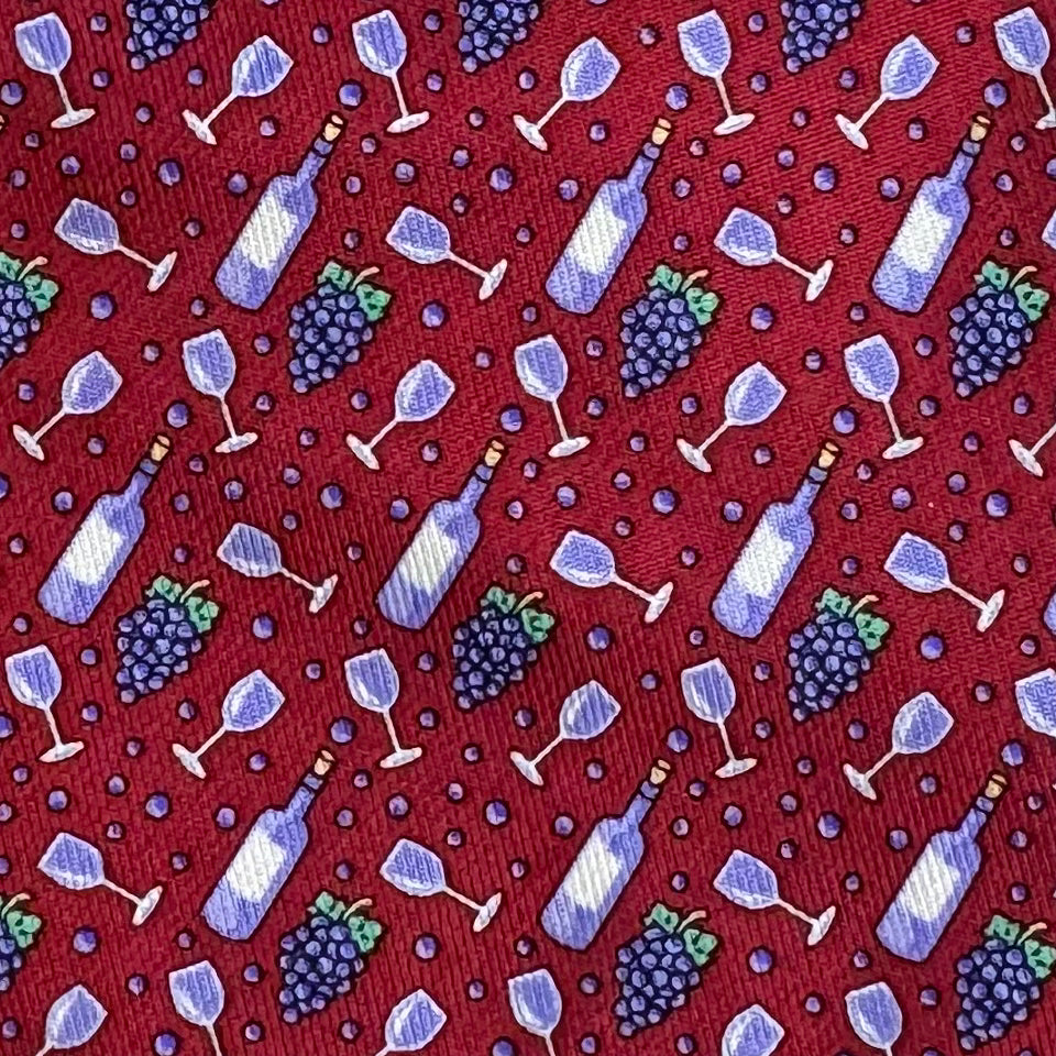 Vineyard Vines Red Wine Tie, Red Mens