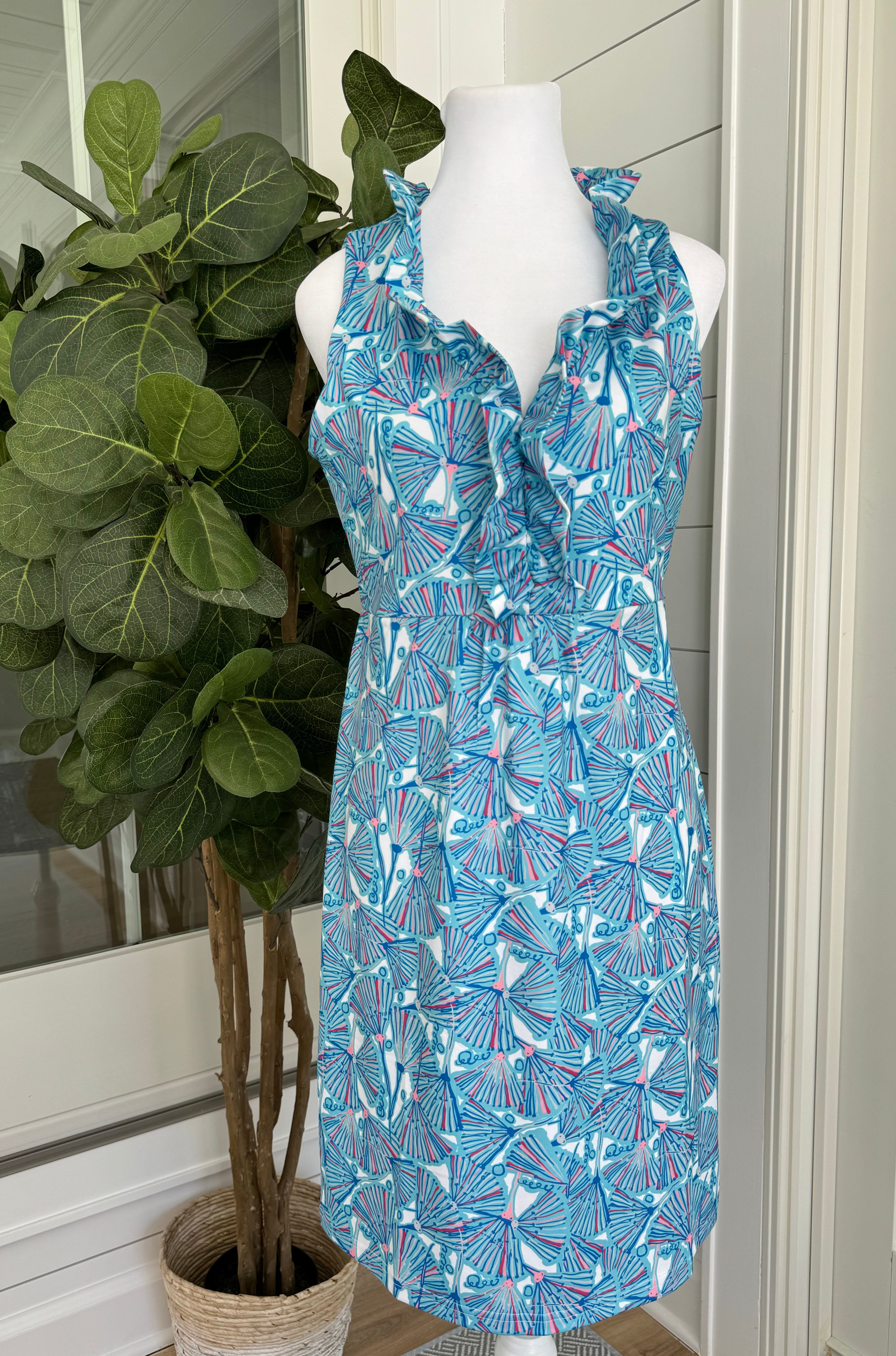 Tracy Negoshian Dress, Blue Womens Size XS