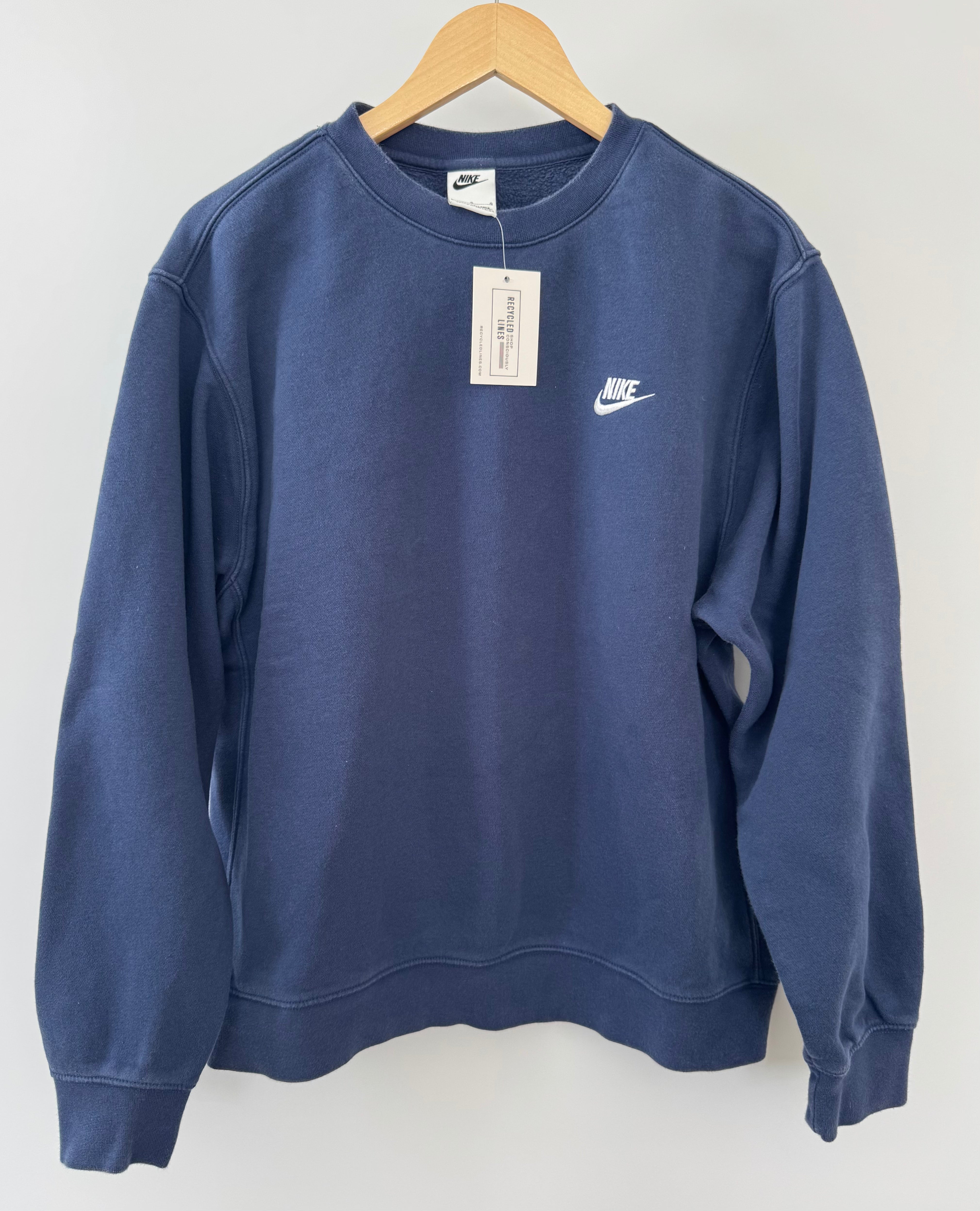 Nike Crewneck Sweatshirt, Navy Mens Size L
