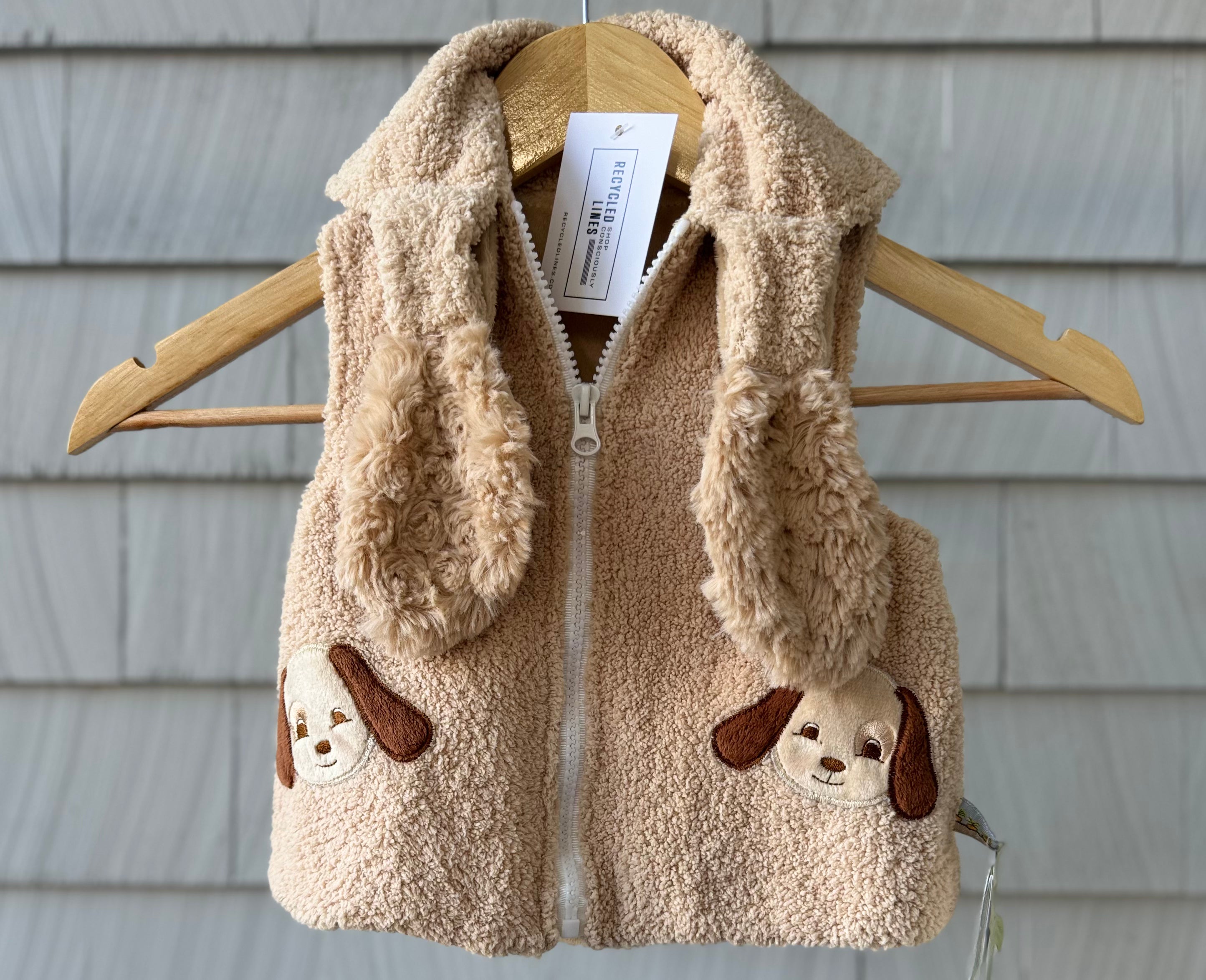 Bunnies By the Bay NWT Puppy Vest, Tan Boys Size 6-12M