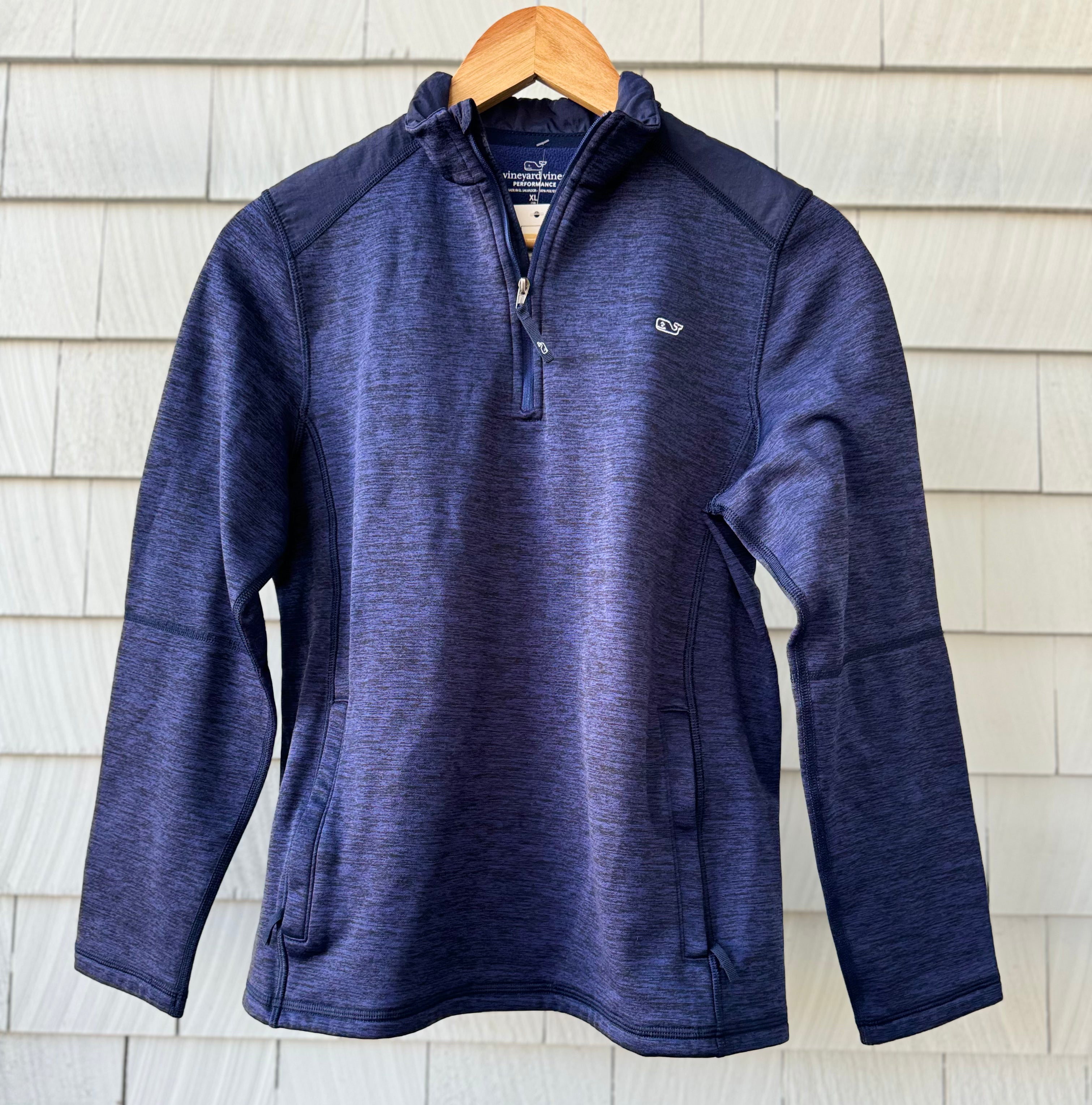 Vineyard Vines Performance 1/4 Zip Pullover, Navy Boys Size XL (18)