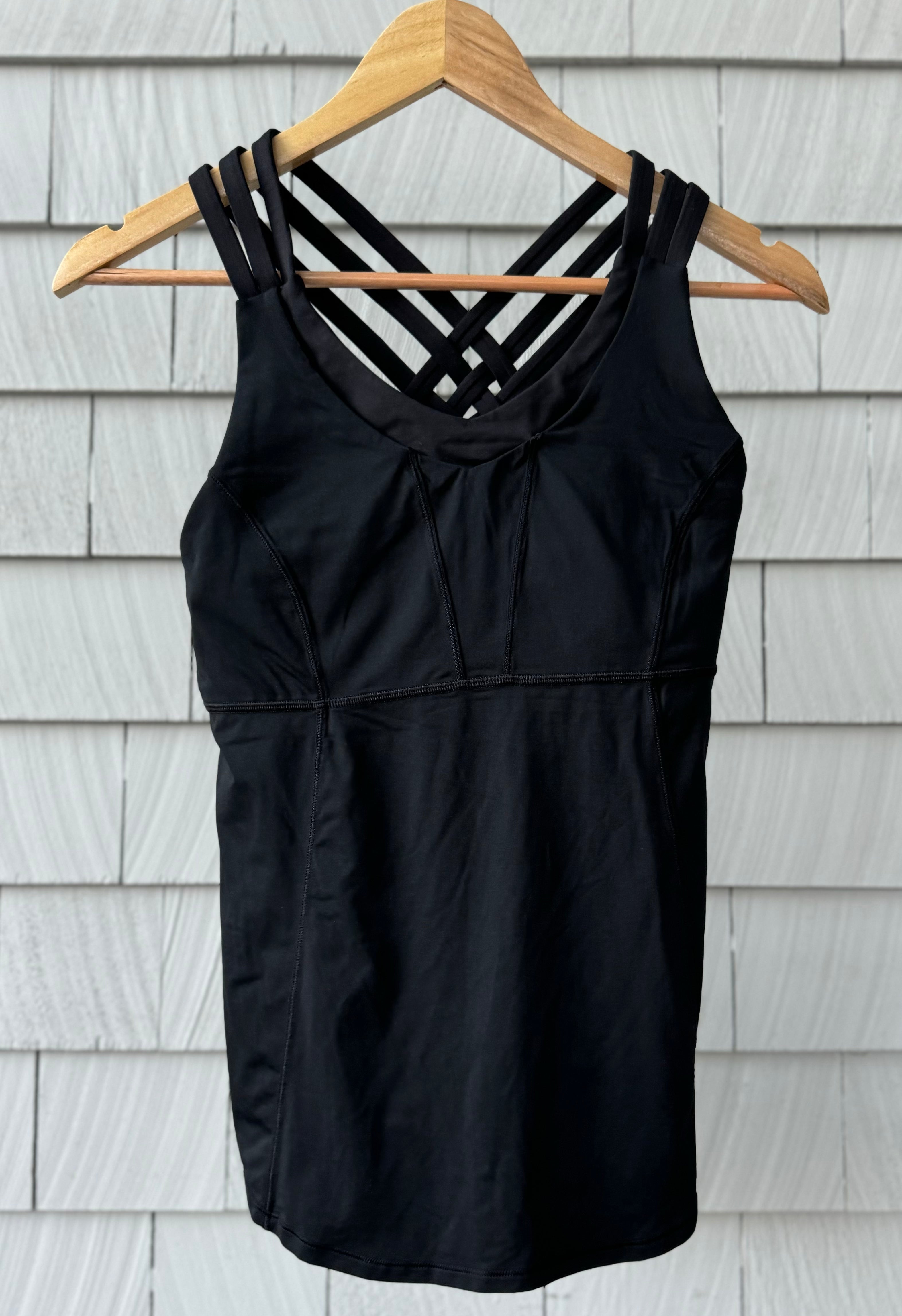 Lululemon Tank Top, Black Womens Size 8