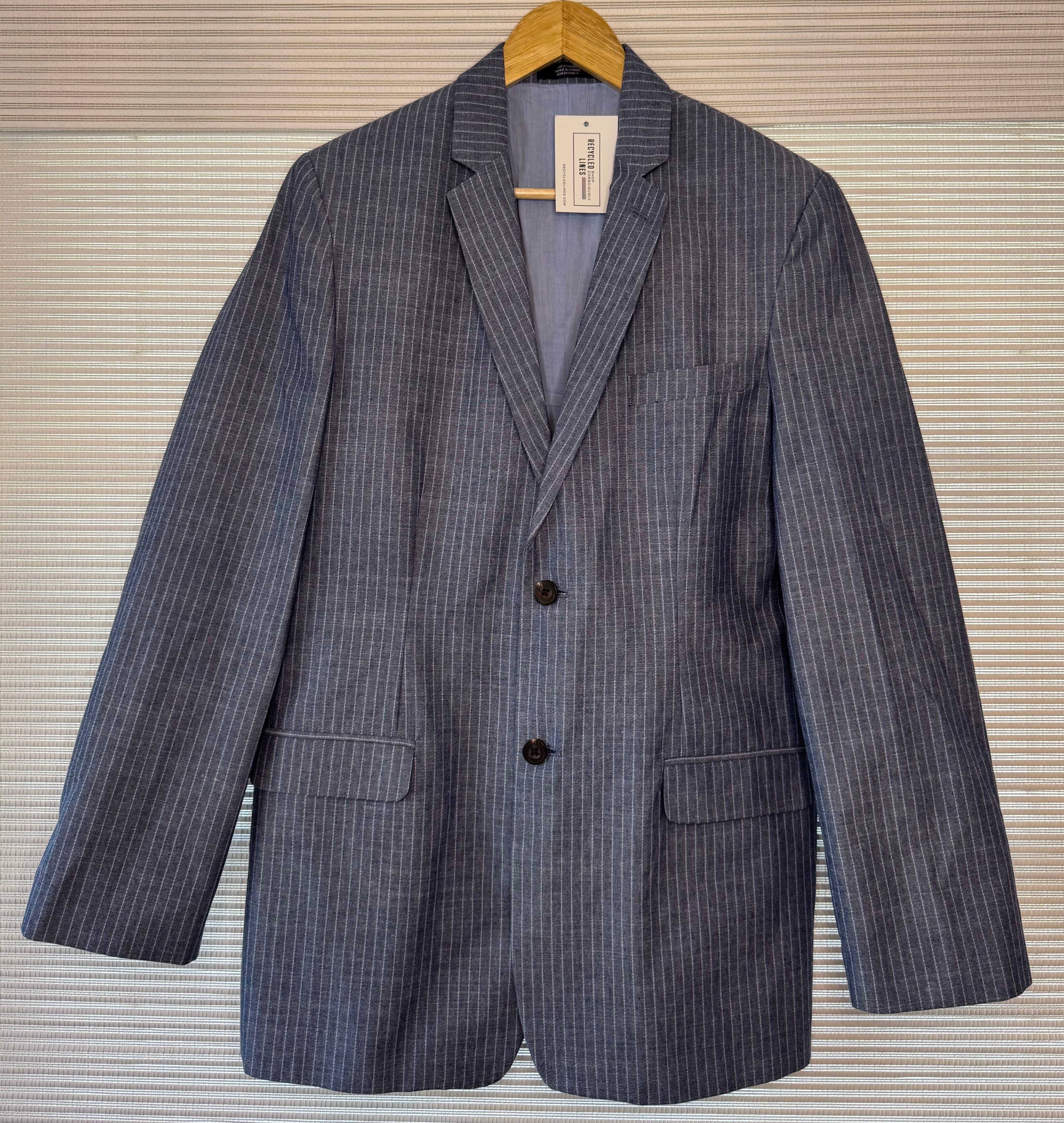 Izod Pinstripe Blazer, Blue/White Boys Size 18