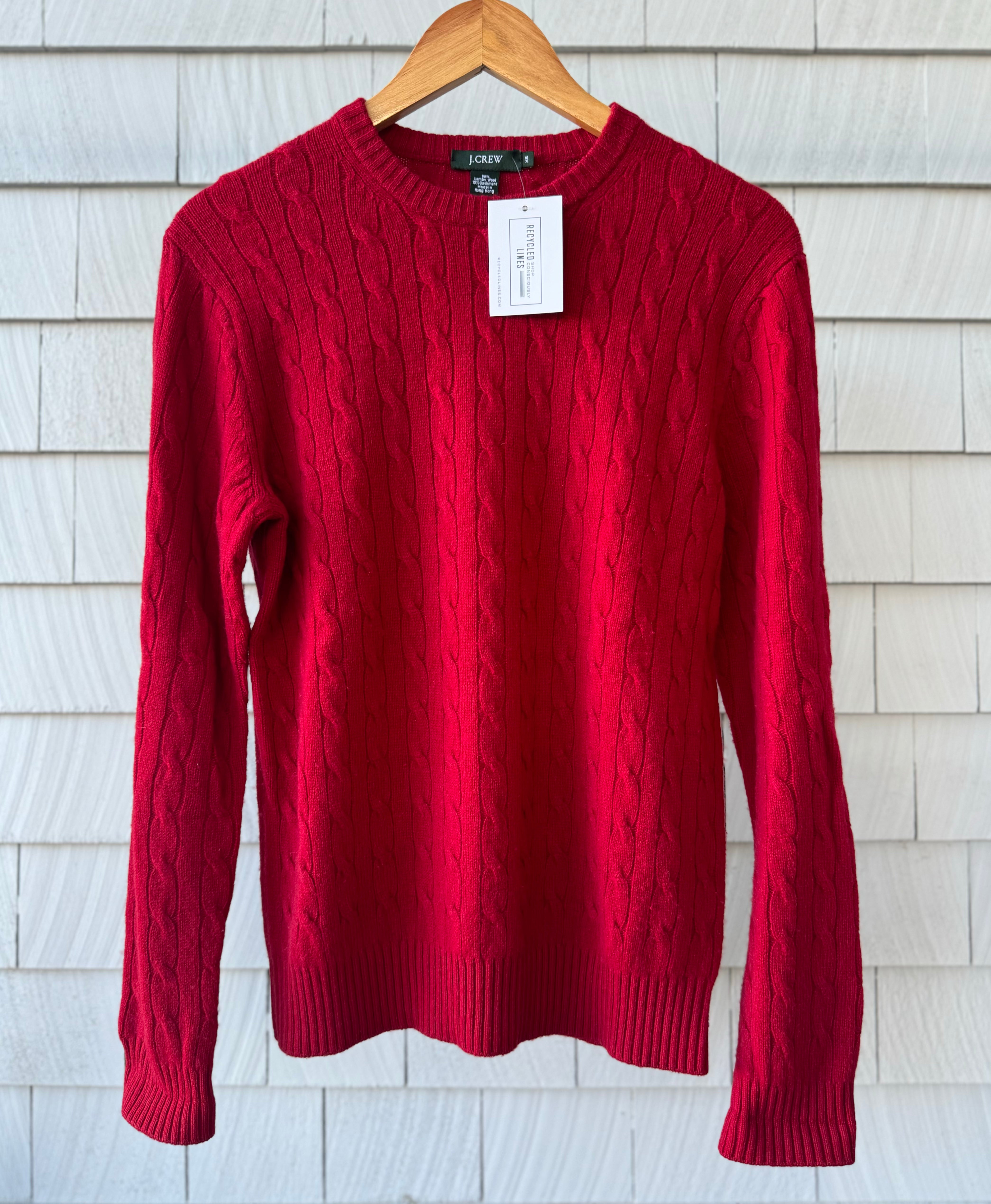 J.Crew Wool/Cashmere Sweater, Red Mens Size XS