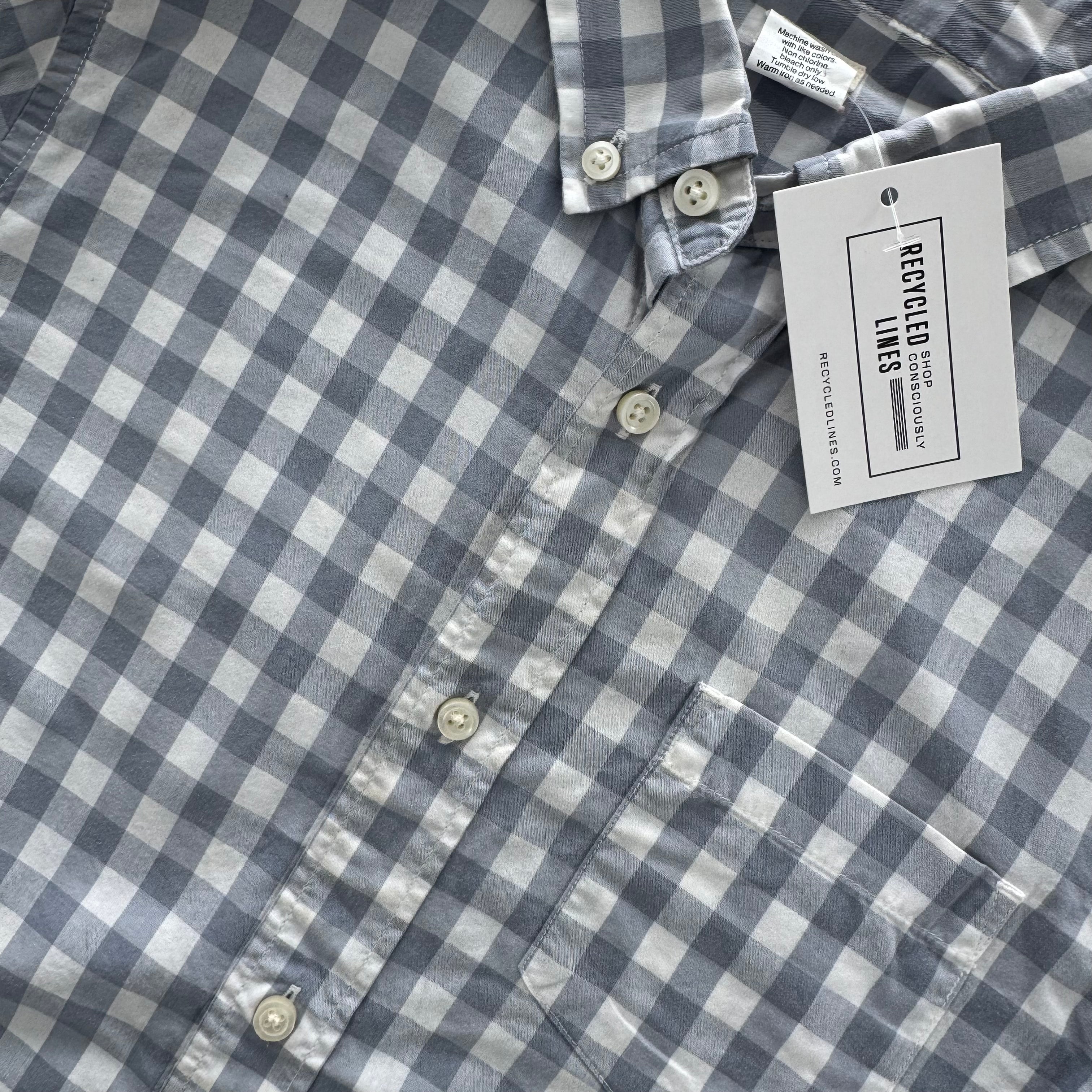 Crewcuts Button Down, Gray/White Boys Size 10