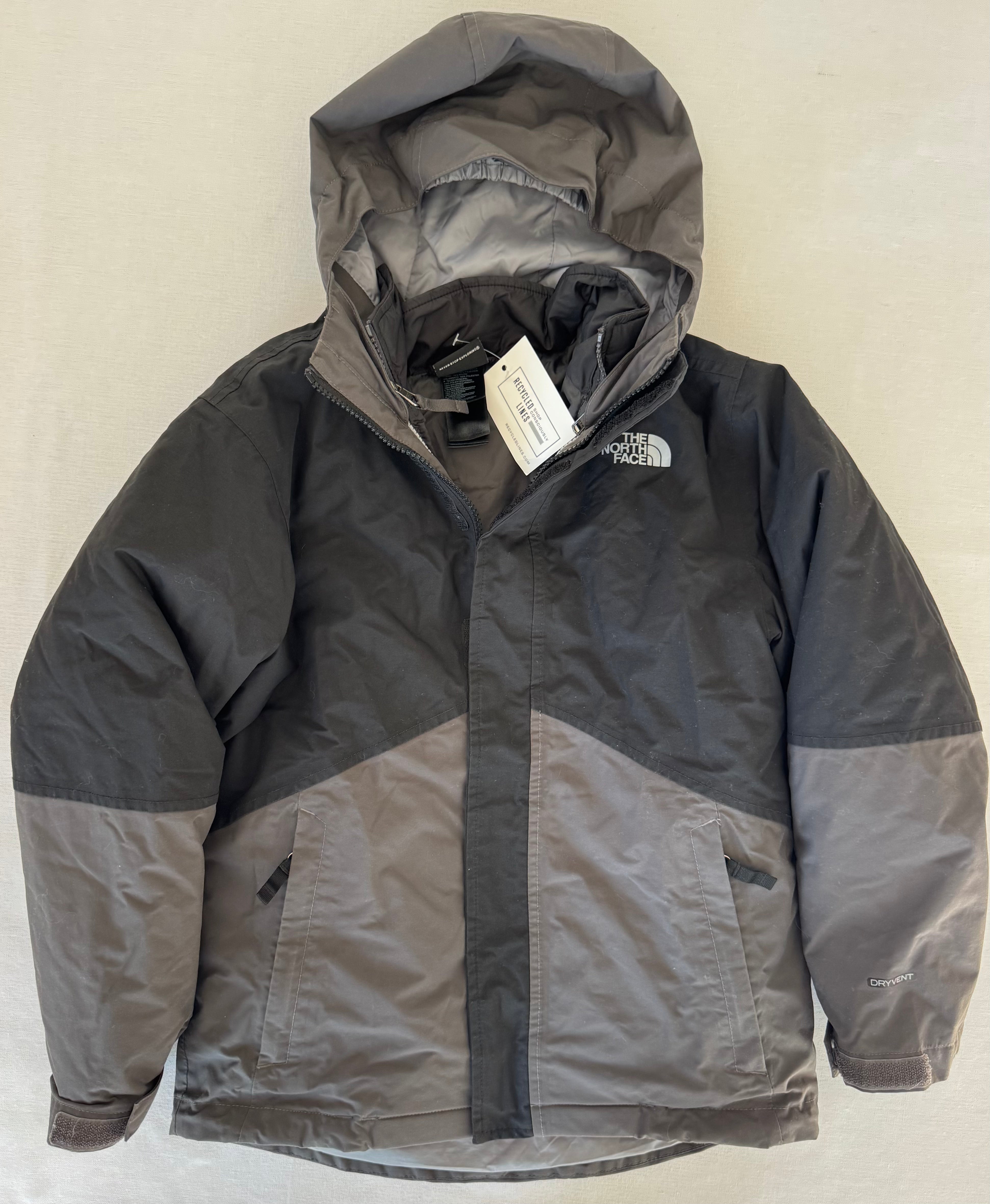 The North Face Ski Jacket with Puffer, Black/Gray Boys Size M (10/12)