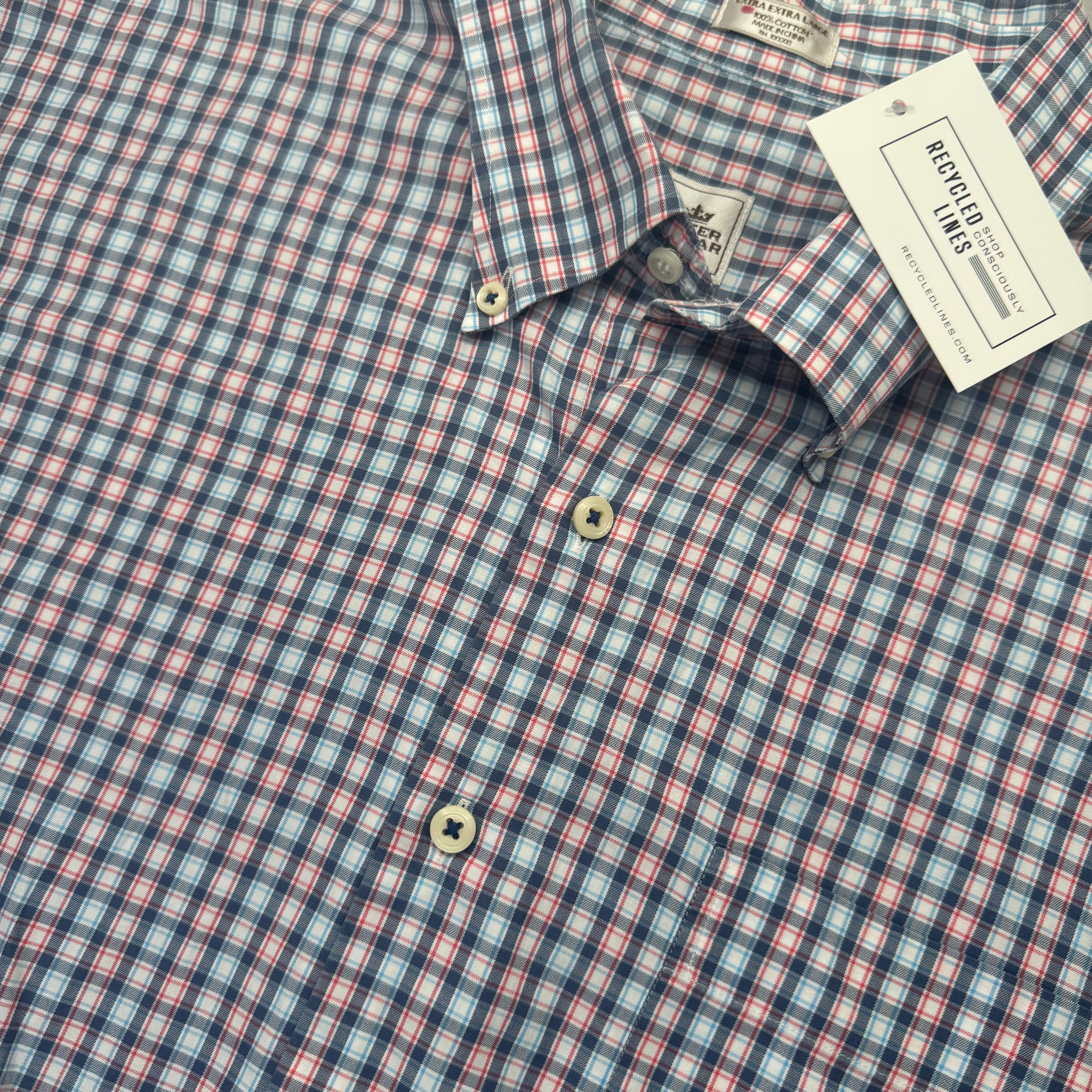 Peter Millar Button Down, RWB Mens Size XXL