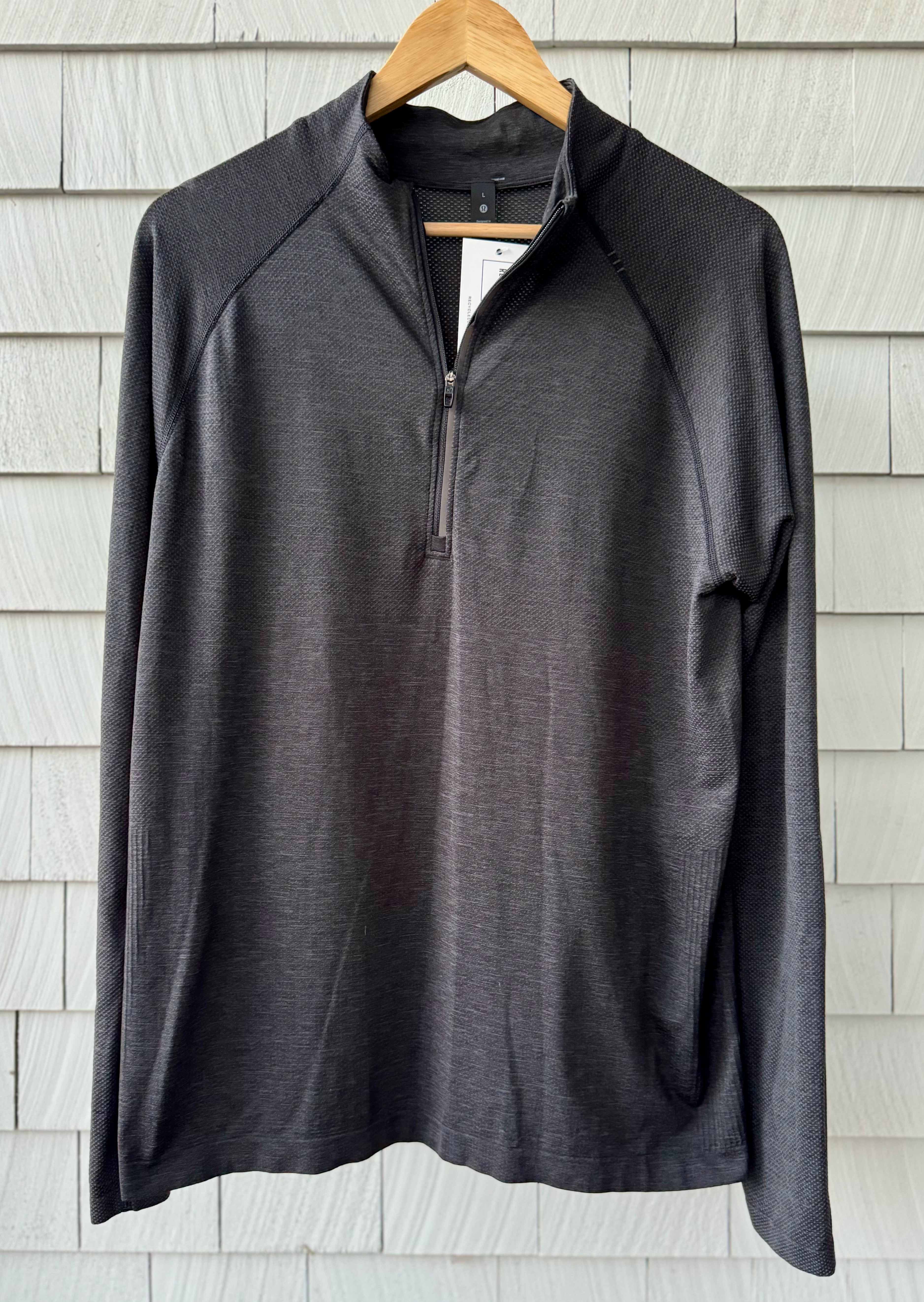 Lululemon 1/4 Zip Pullover, Charcoal Mens Size L