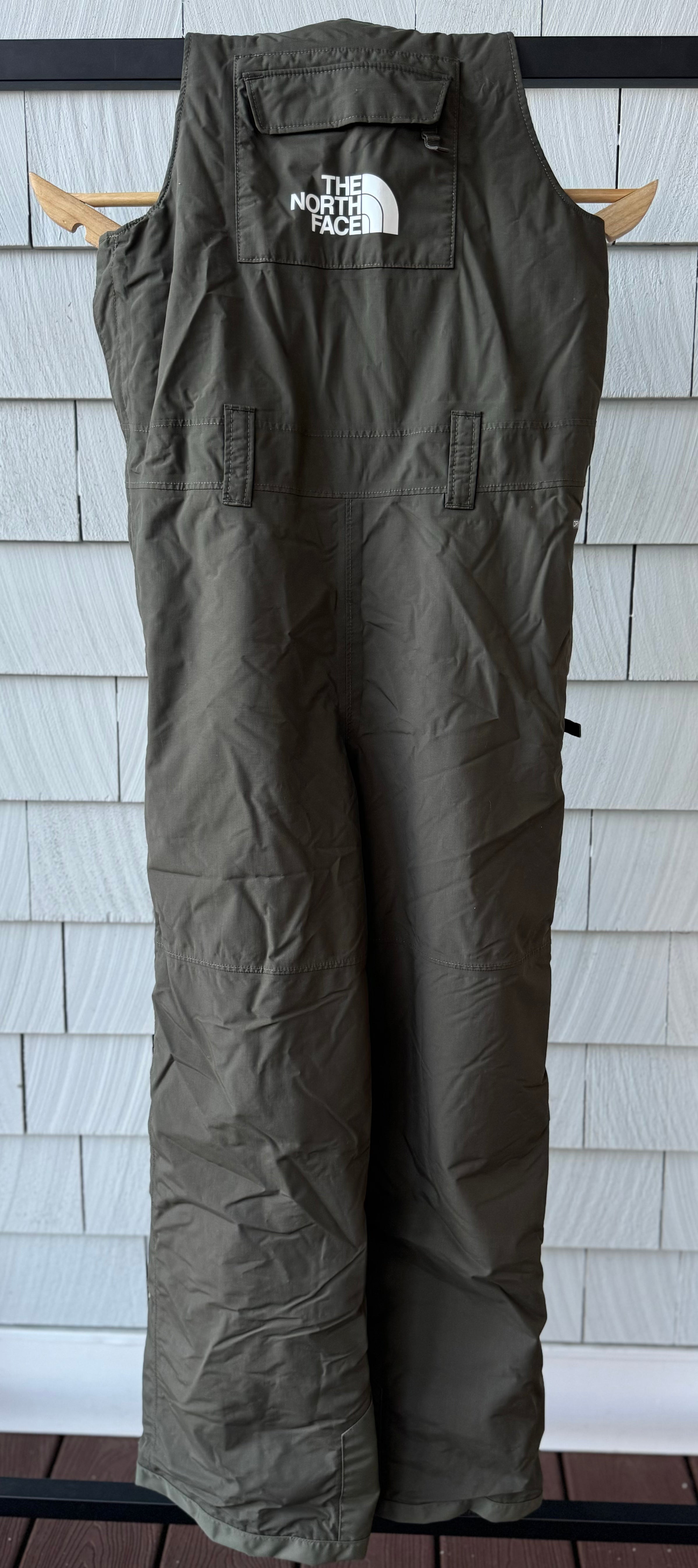 The North Face Bib Snowpants, Olive Boys Size L (14/16)